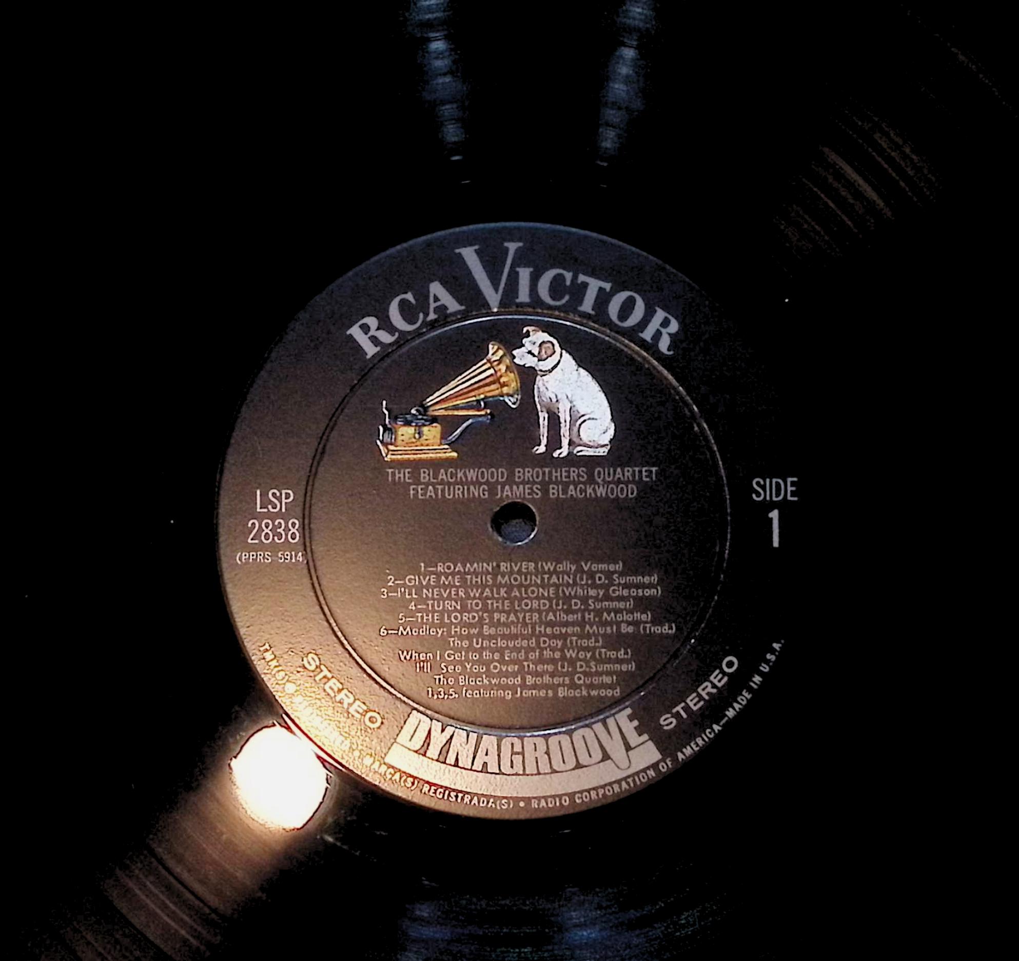 The Blackwood Brothers Quartet Featuring James Blackwood 12" LP 1964 LSP-2838 Folk, World, & Country — image 2