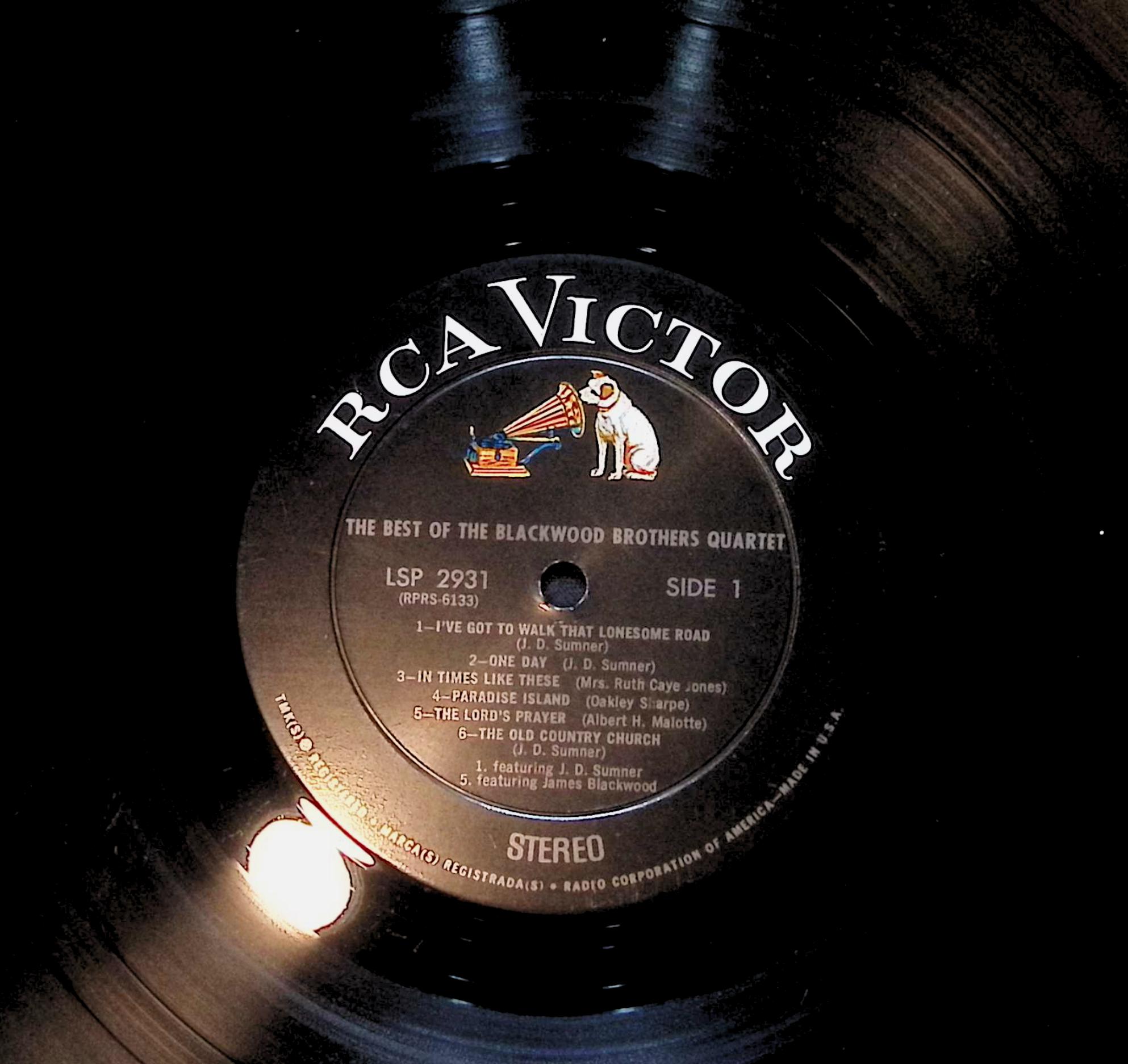The Blackwood Brothers Quartet The Best Of The Blackwood Brothers Quartet 12" LP 0 RCA Victor — image 2