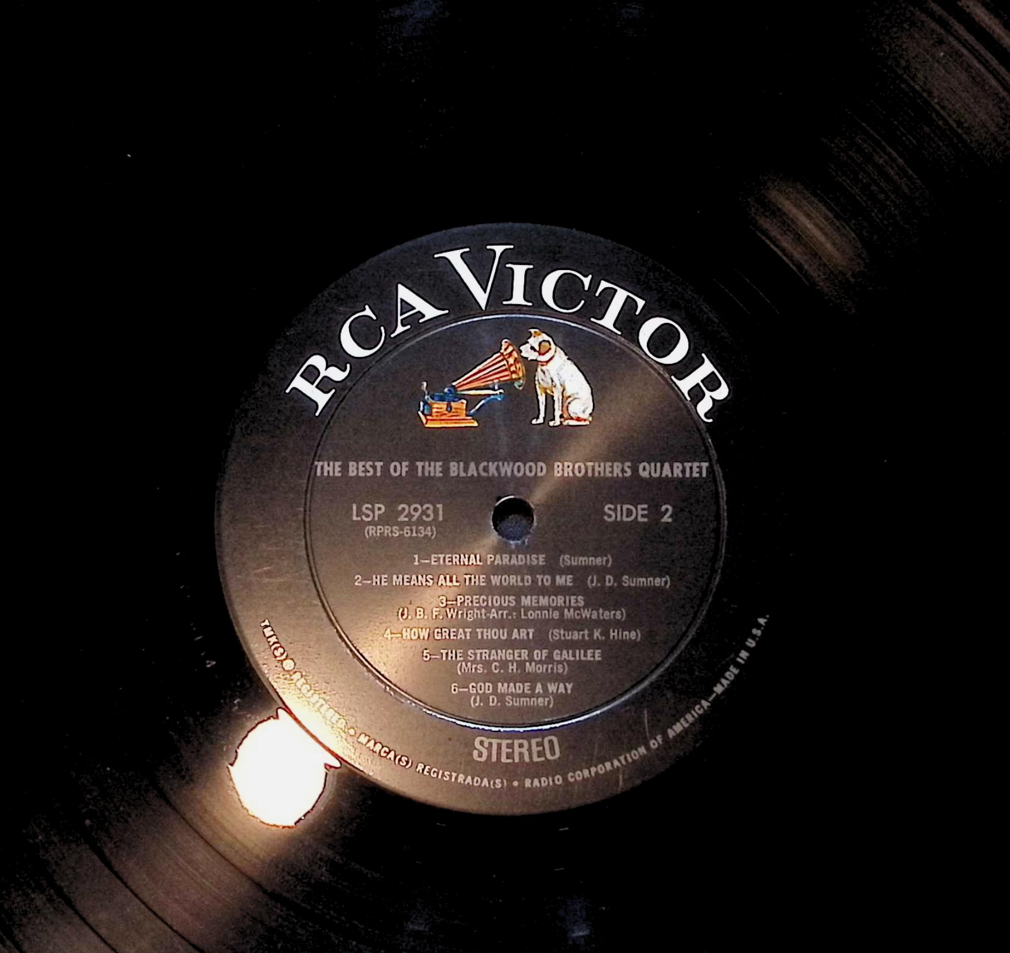 The Blackwood Brothers Quartet The Best Of The Blackwood Brothers Quartet 12" LP 0 RCA Victor — image 4