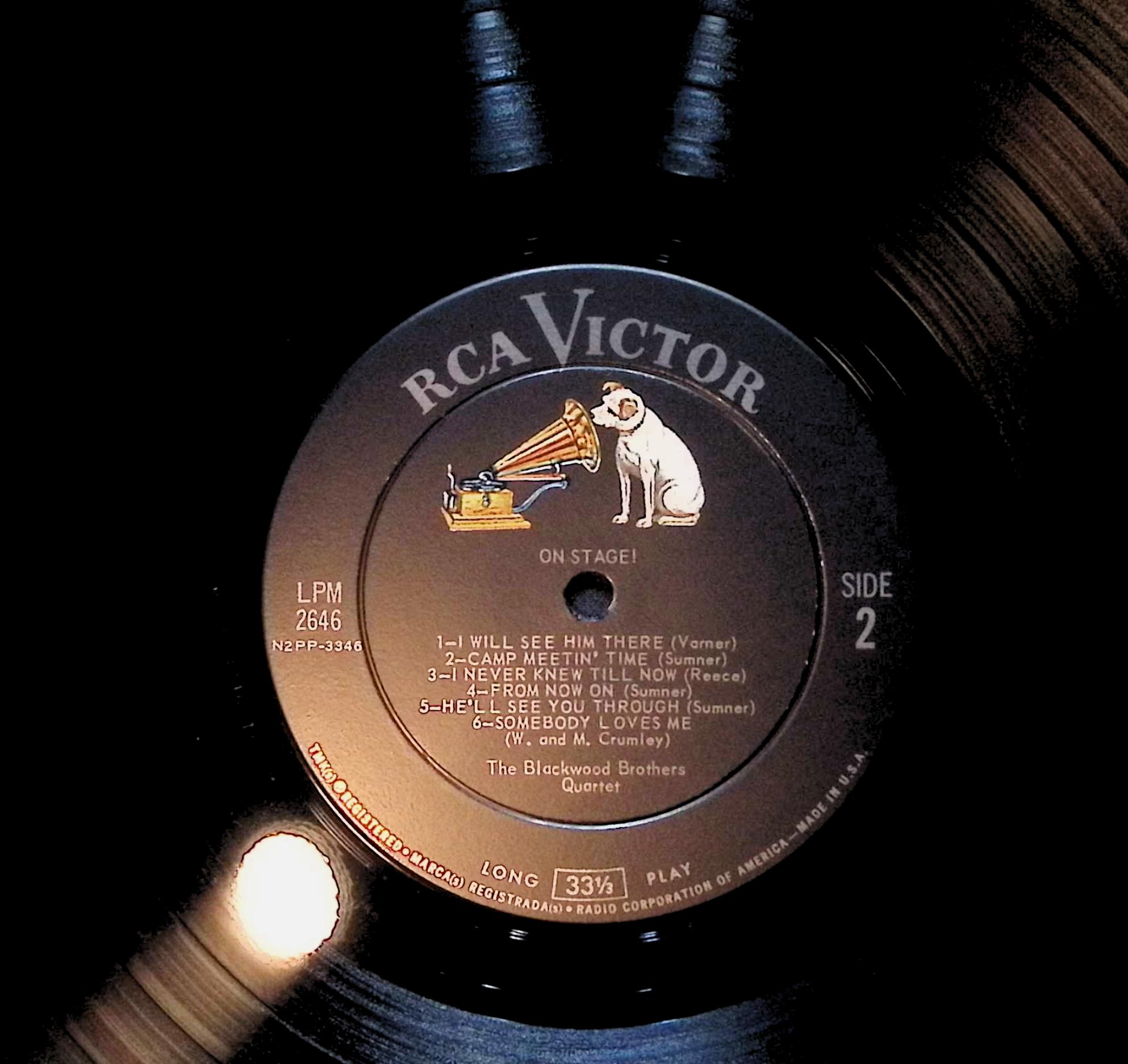 The Blackwood Brothers Quartet On Stage! 12" LP 1963 LPM-2646 Folk, World, & Country — image 4