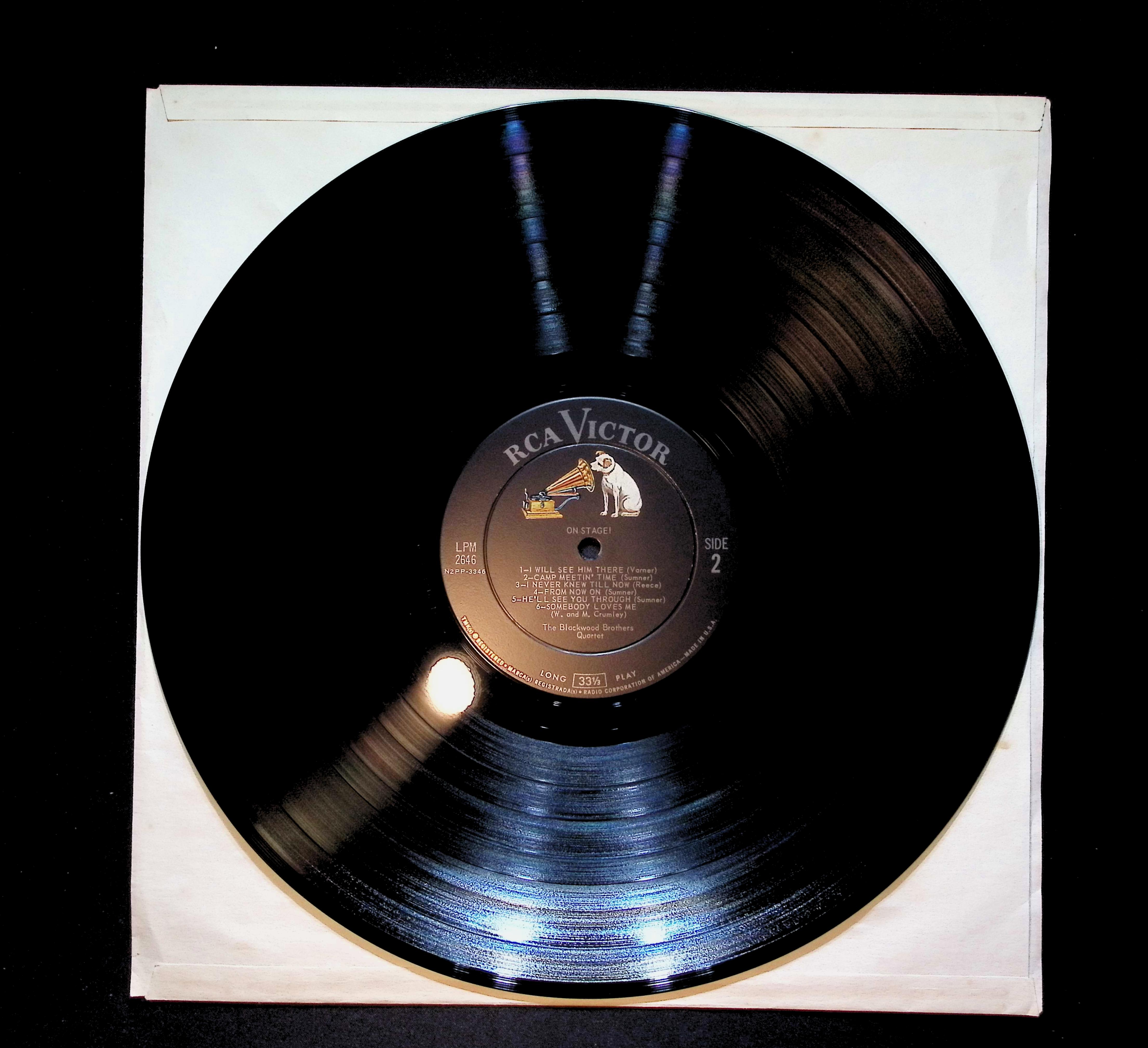 The Blackwood Brothers Quartet On Stage! 12" LP 1963 LPM-2646 Folk, World, & Country — image 5