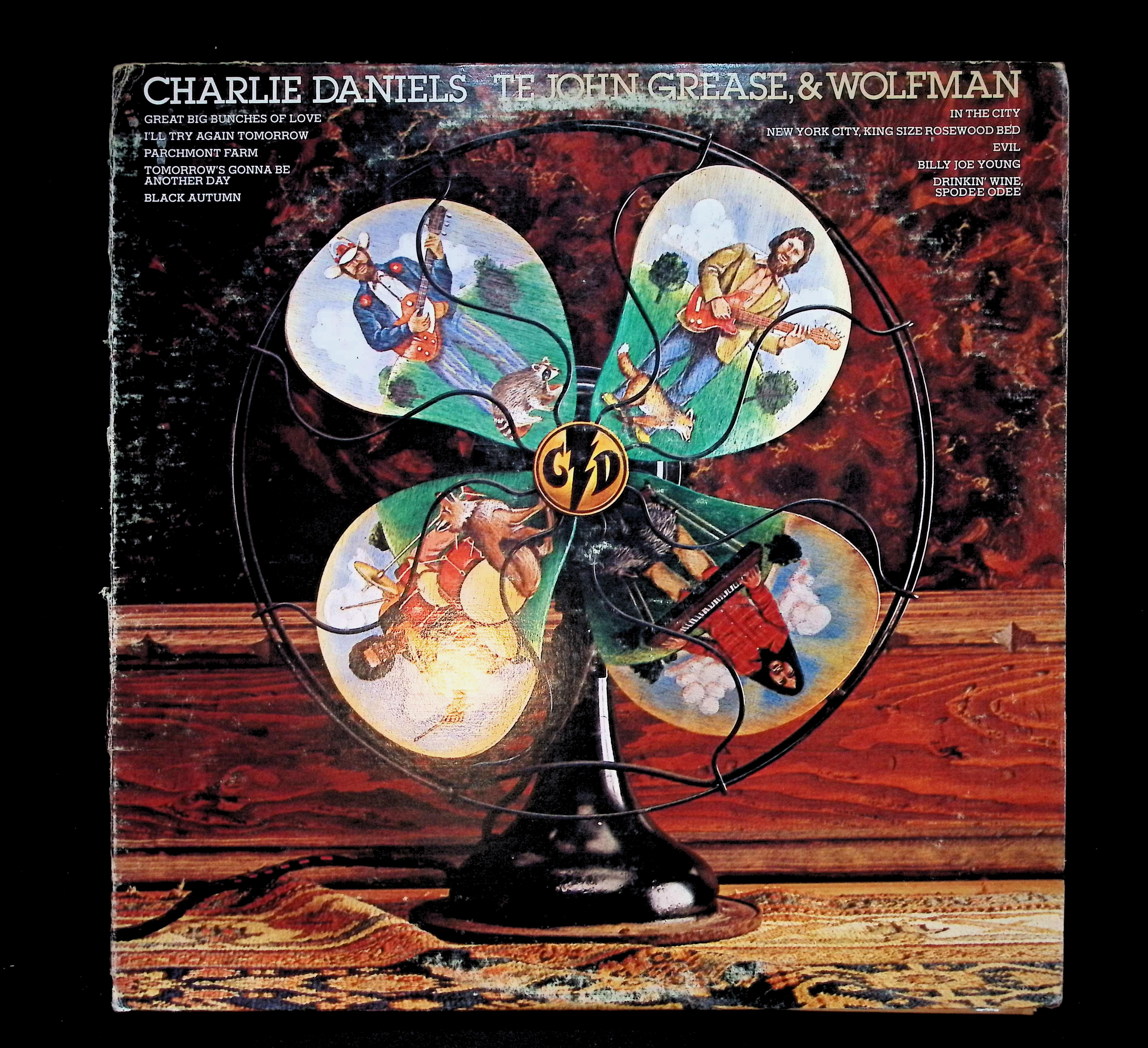 Charlie Daniels Te John, Grease, & Wolfman 12" LP 1978 JE 34665 Rock