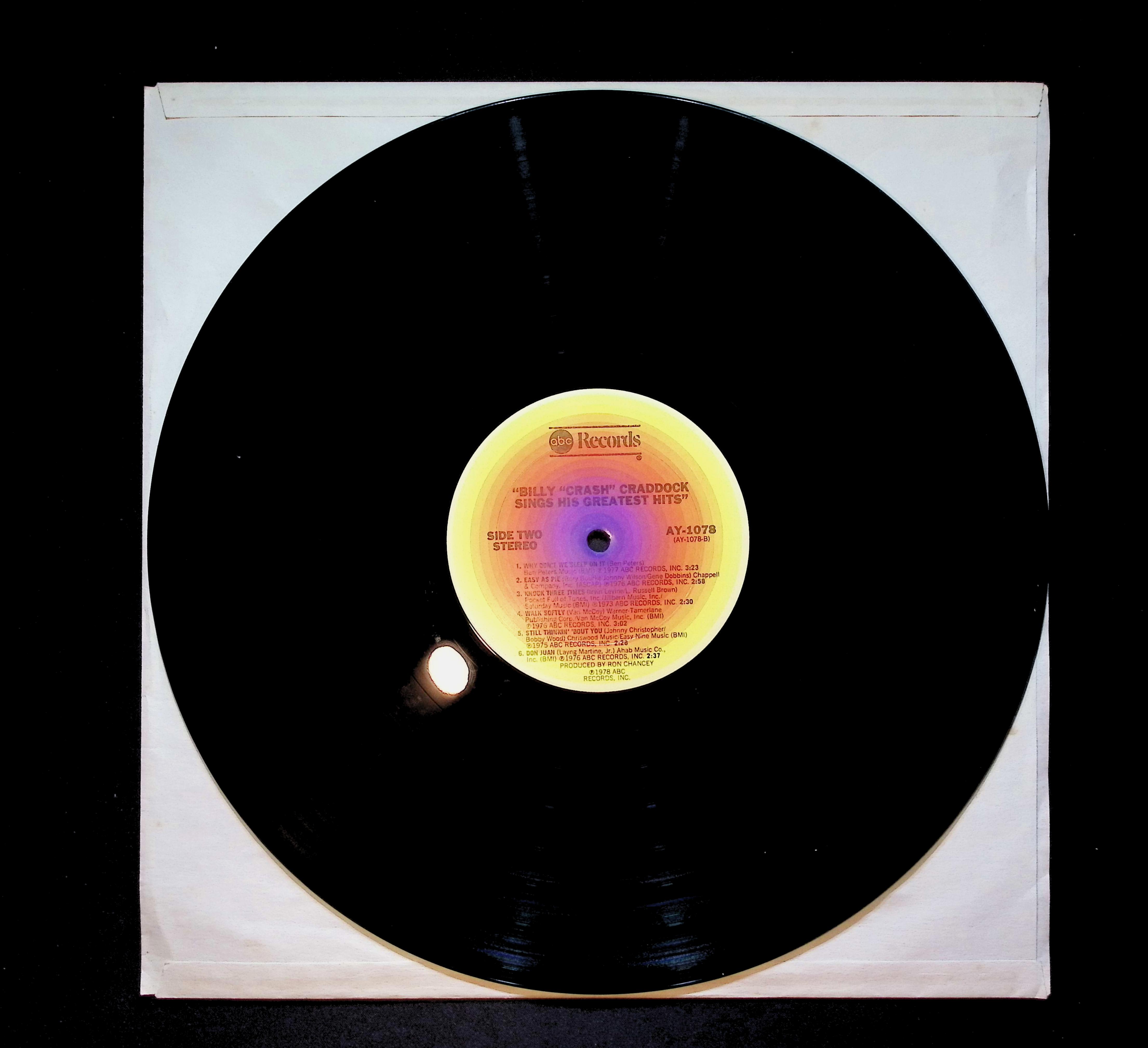 Billy 'Crash' Craddock Sings His Greatest Hits 12" LP 1978 AY-1078 Rock — image 3