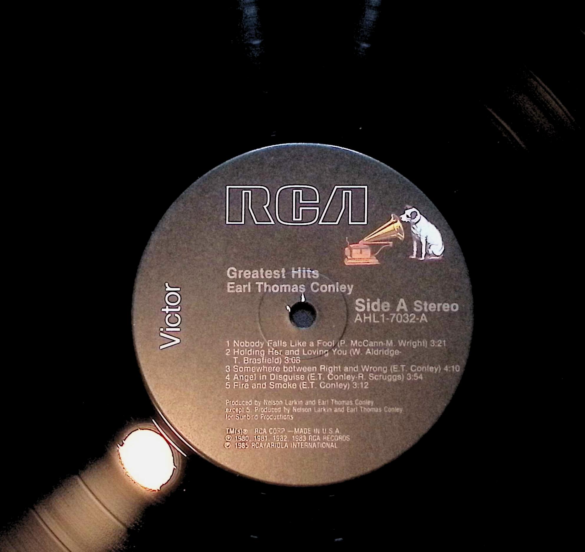 Earl Thomas Conley Greatest Hits 12" LP 1985 AHL1-7032 Folk, World, & Country — image 2