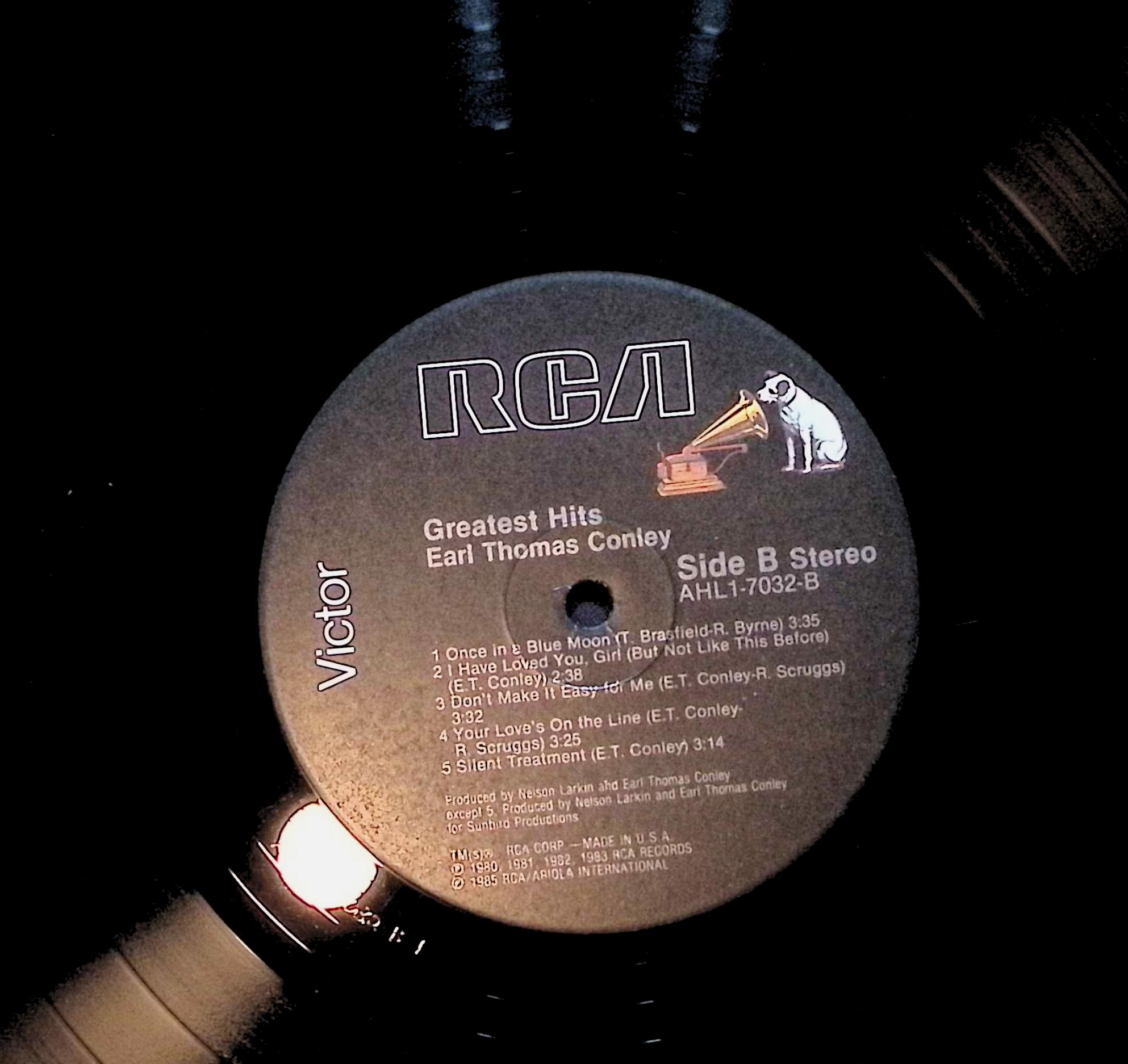 Earl Thomas Conley Greatest Hits 12" LP 1985 AHL1-7032 Folk, World, & Country — image 4