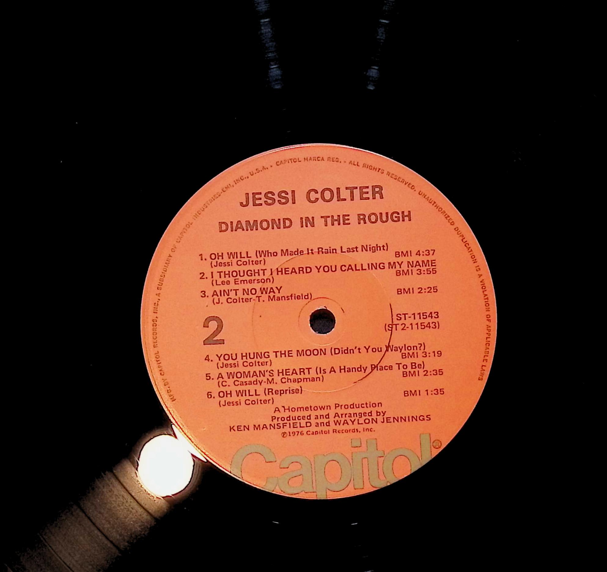 Jessi Colter Diamond In The Rough 12" LP 1976 ST-11543 Folk, World, & Country — image 2