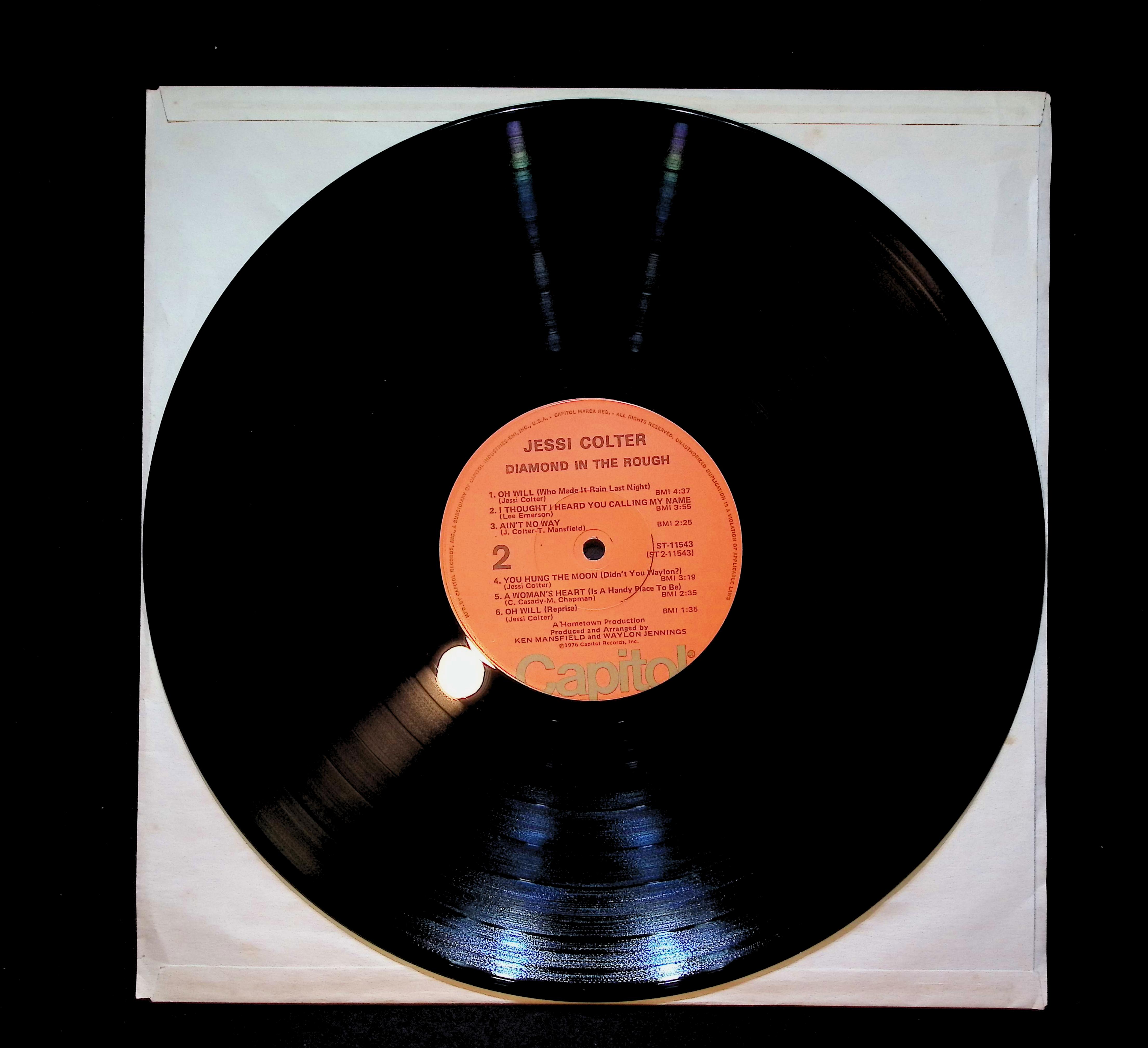 Jessi Colter Diamond In The Rough 12" LP 1976 ST-11543 Folk, World, & Country — image 3