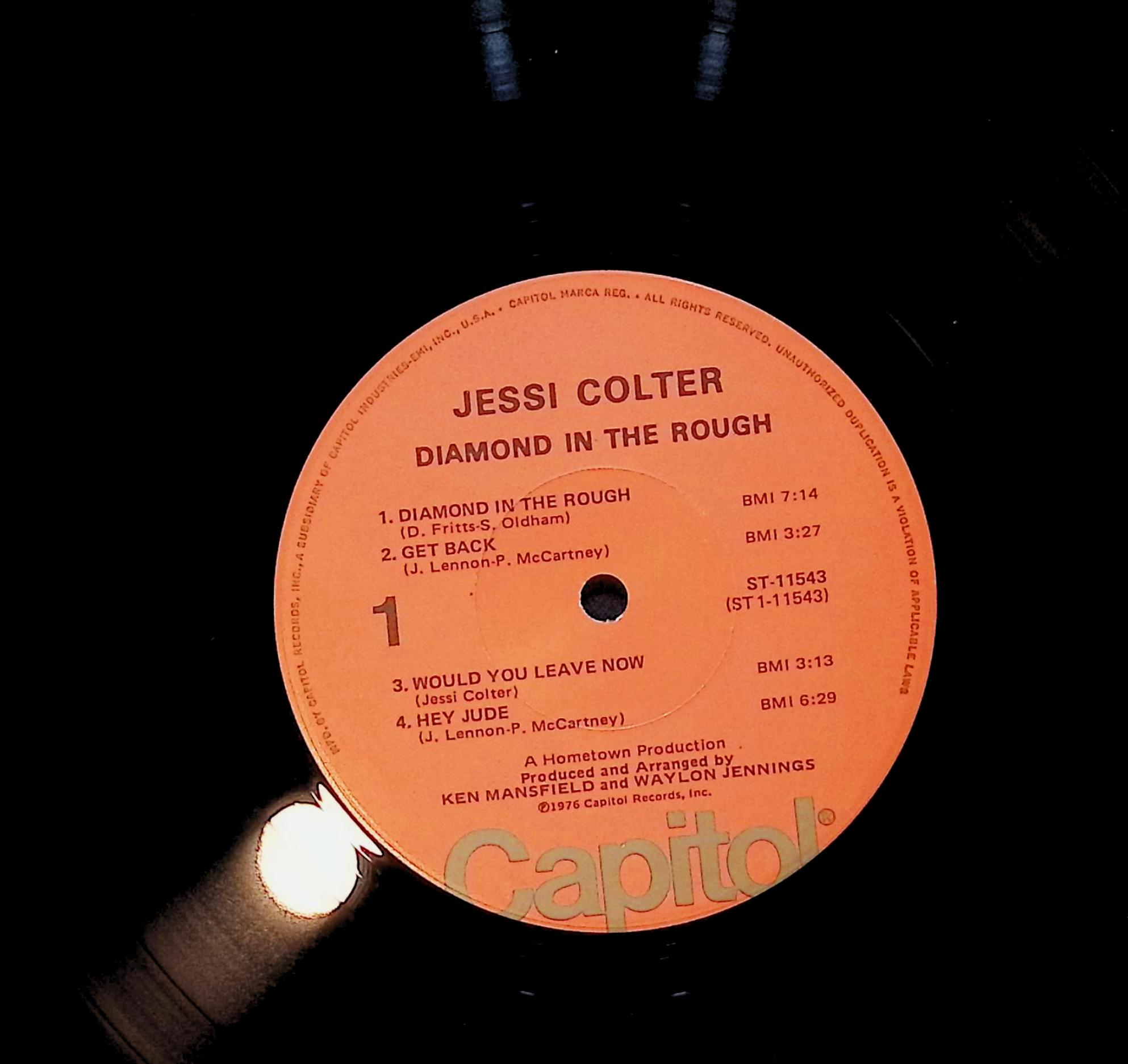 Jessi Colter Diamond In The Rough 12" LP 1976 ST-11543 Folk, World, & Country — image 4