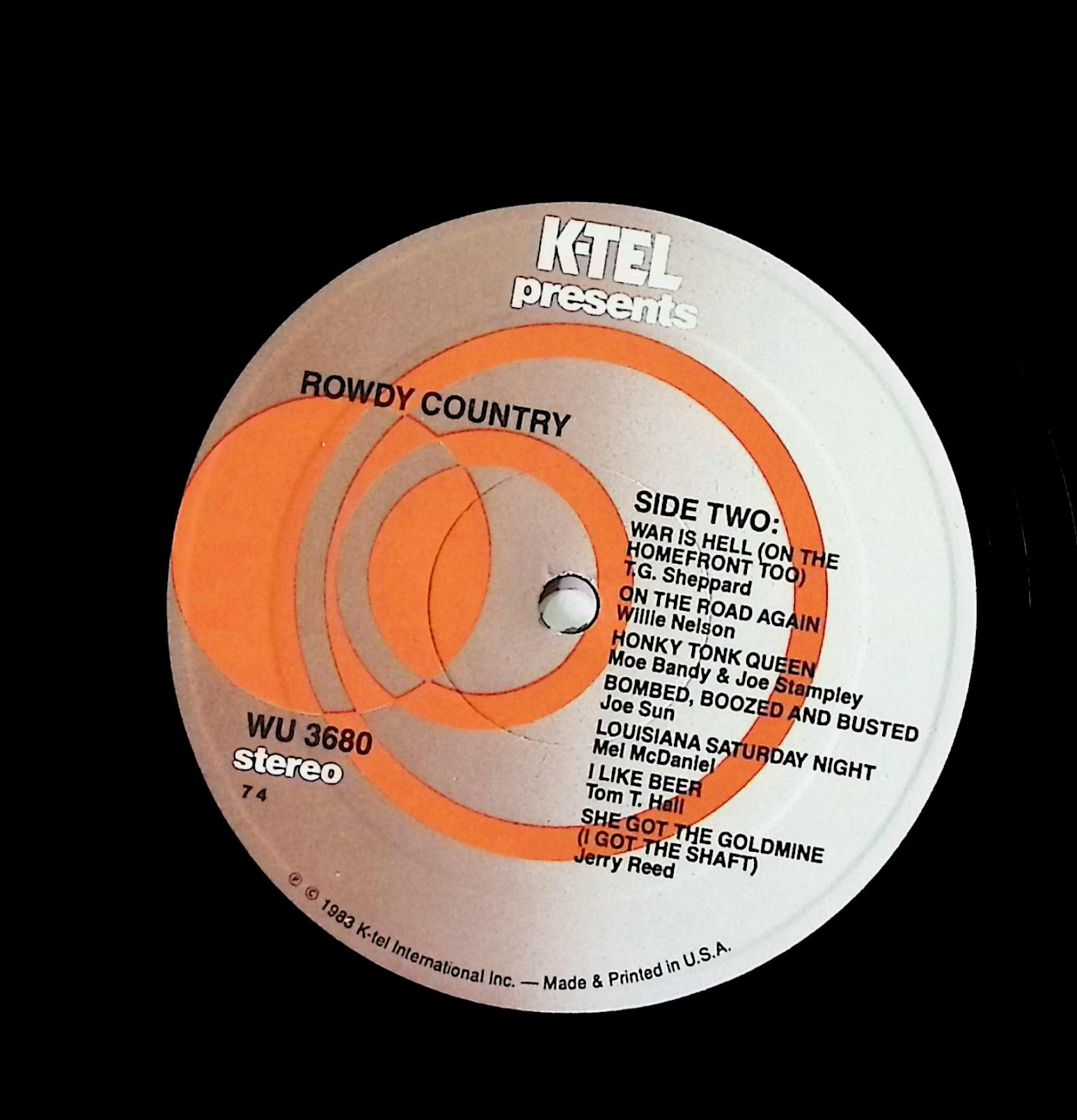 Various Rowdy Country 12" LP 1983 WU 3680 Folk, World, & Country — image 2