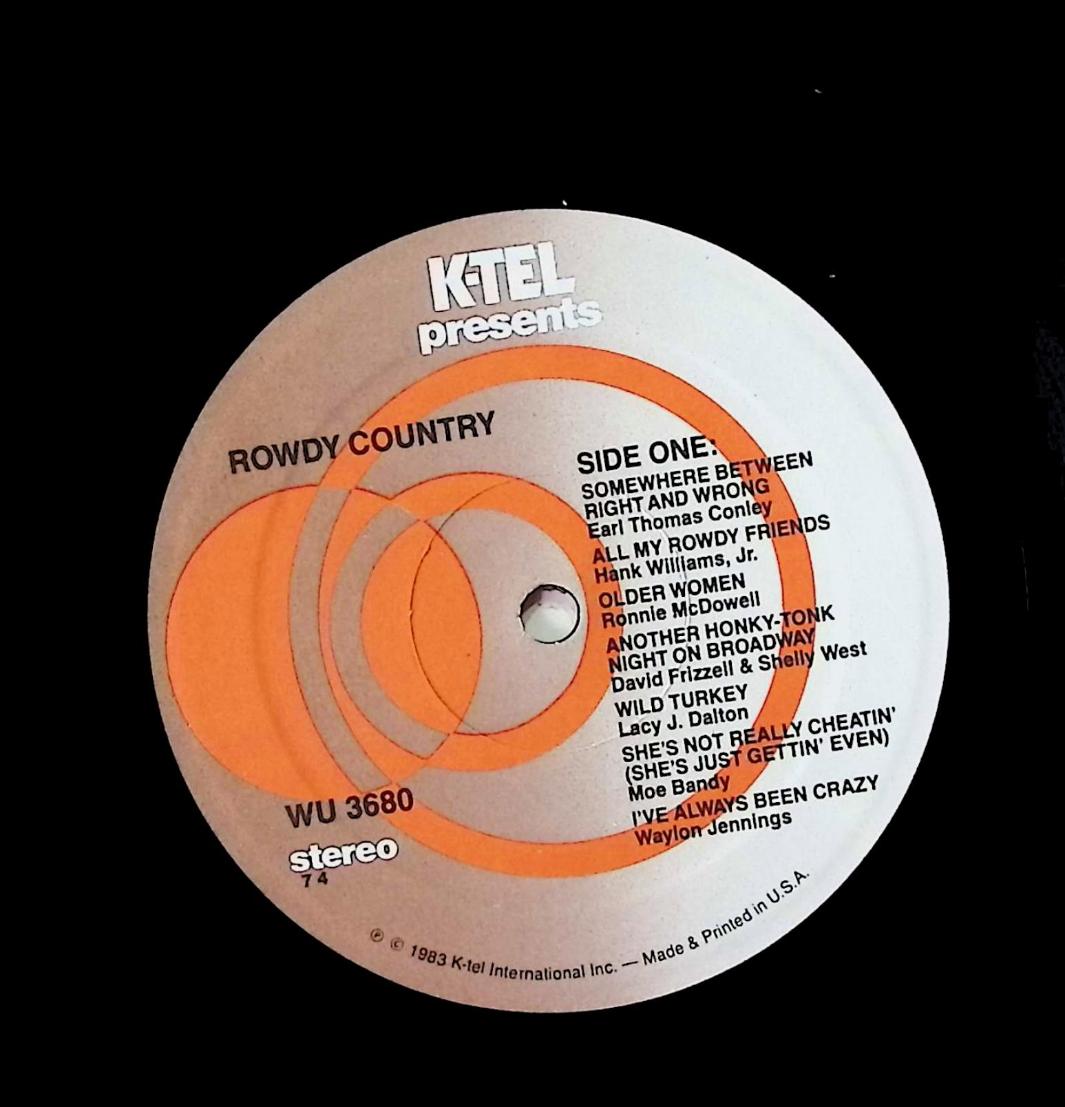 Various Rowdy Country 12" LP 1983 WU 3680 Folk, World, & Country — image 4