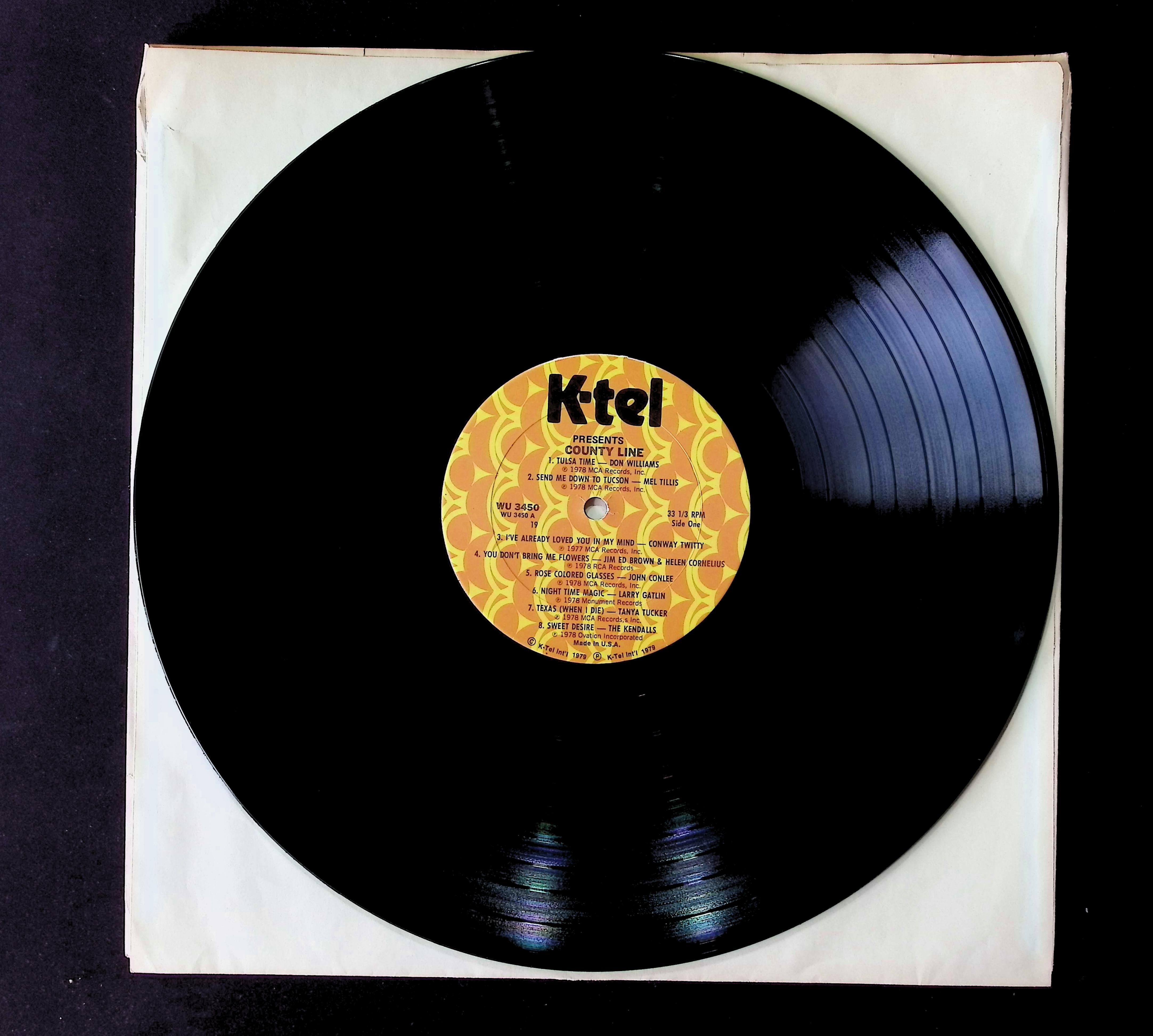 Various County Line (Cross Over To Country Original Hits & Stars) 12" LP 1979 WU 3450 Folk, World, & Country — image 5