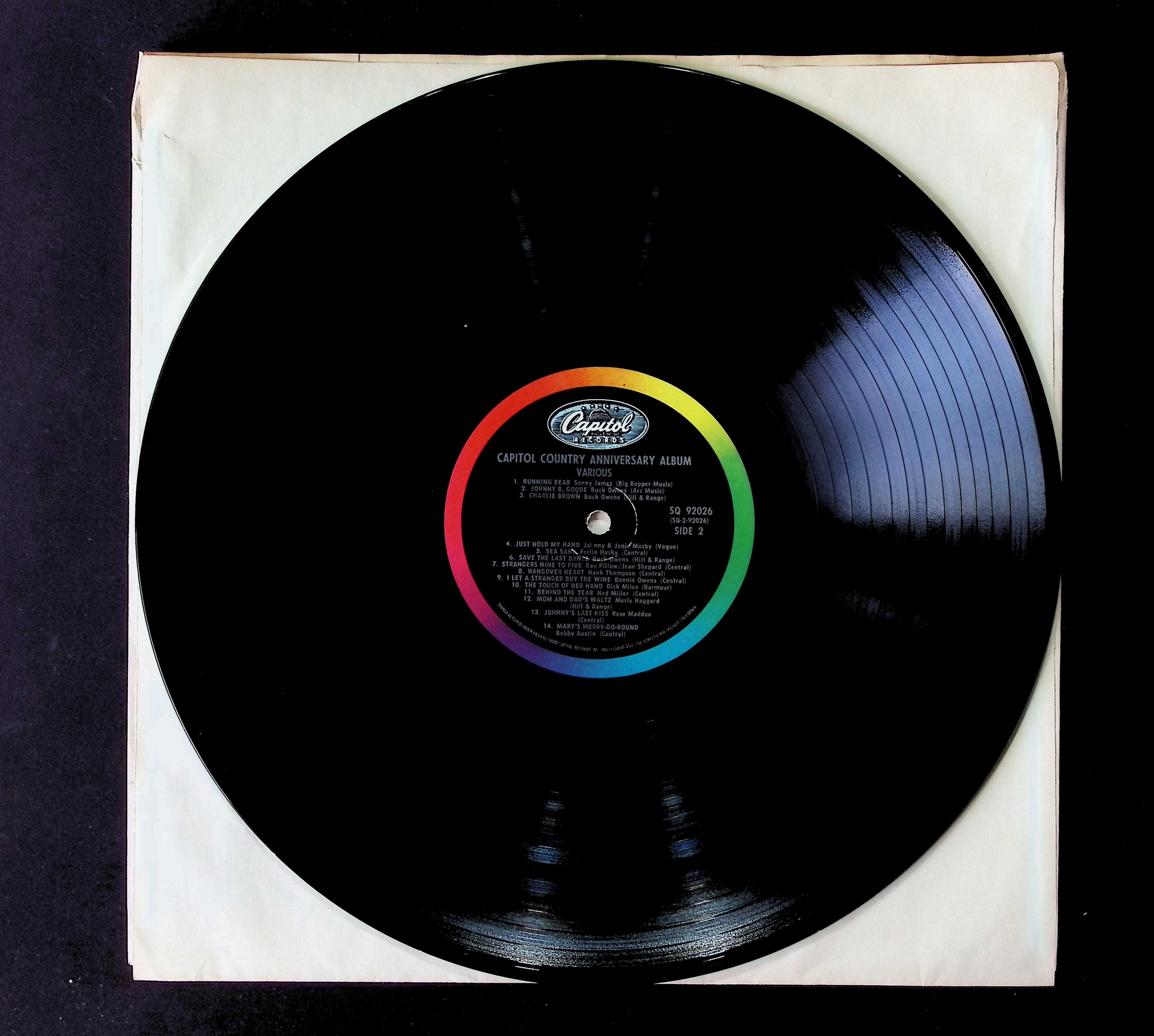 Various Capitol Country Anniversary Album 12" LP 1969 SQ92026 Folk, World, & Country — image 5