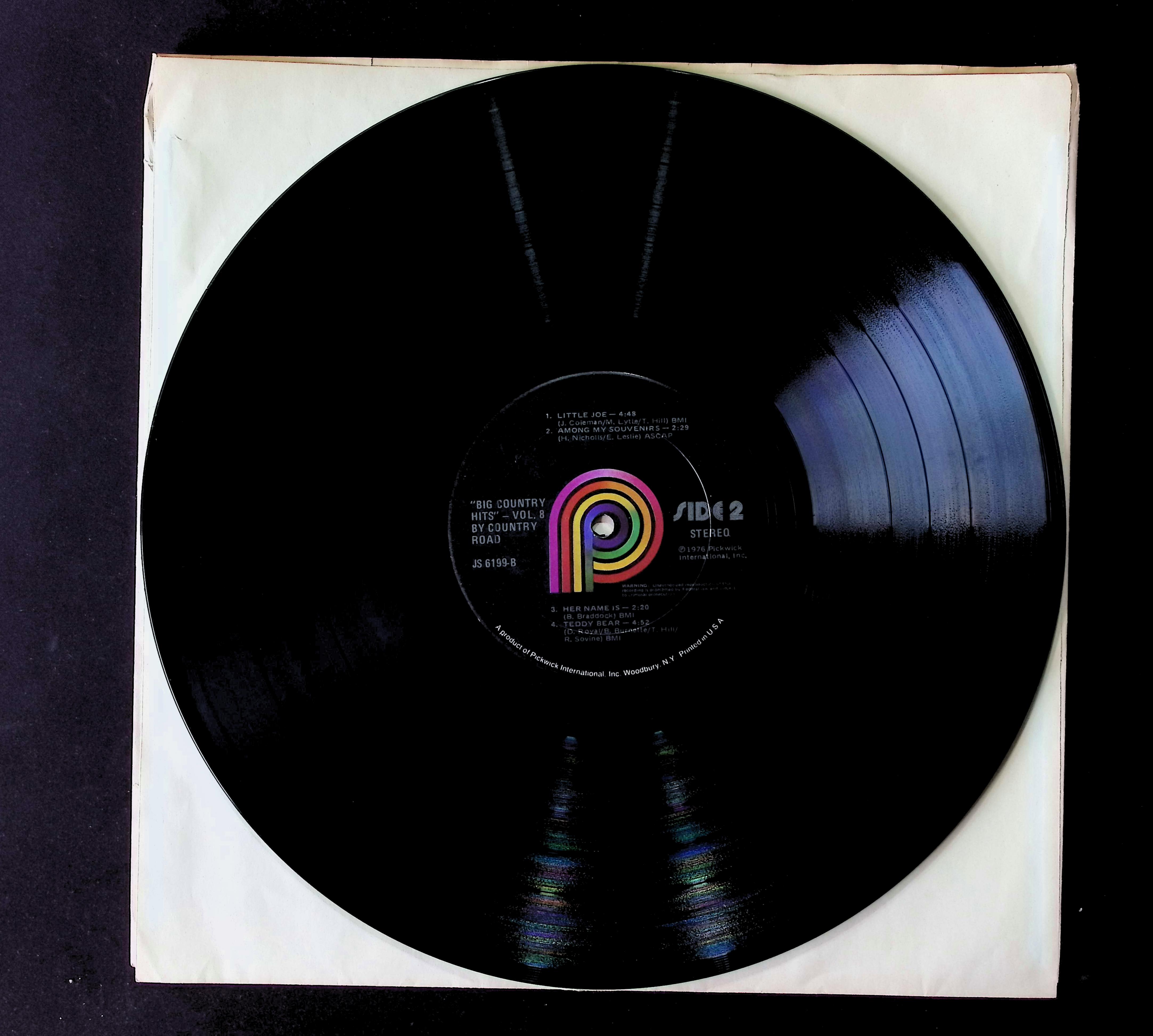 Country Road Big Country Hits - Vol. 8 12" LP 1976 JS-6199 Folk, World, & Country — image 3