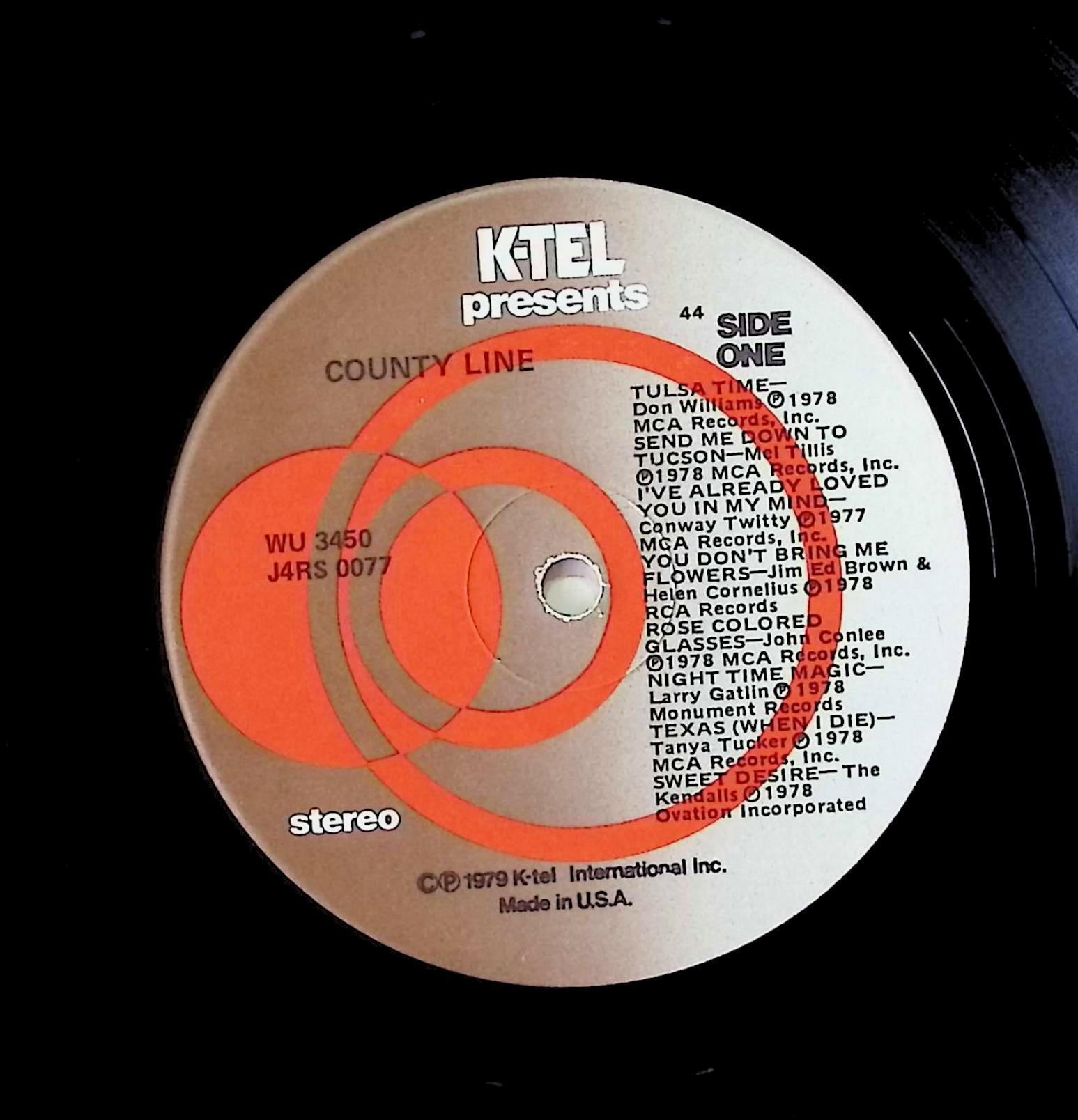 Various County Line (Cross Over To Country Original Hits & Stars) 12" LP 1979 WU 3450 Folk, World, & Country — image 4