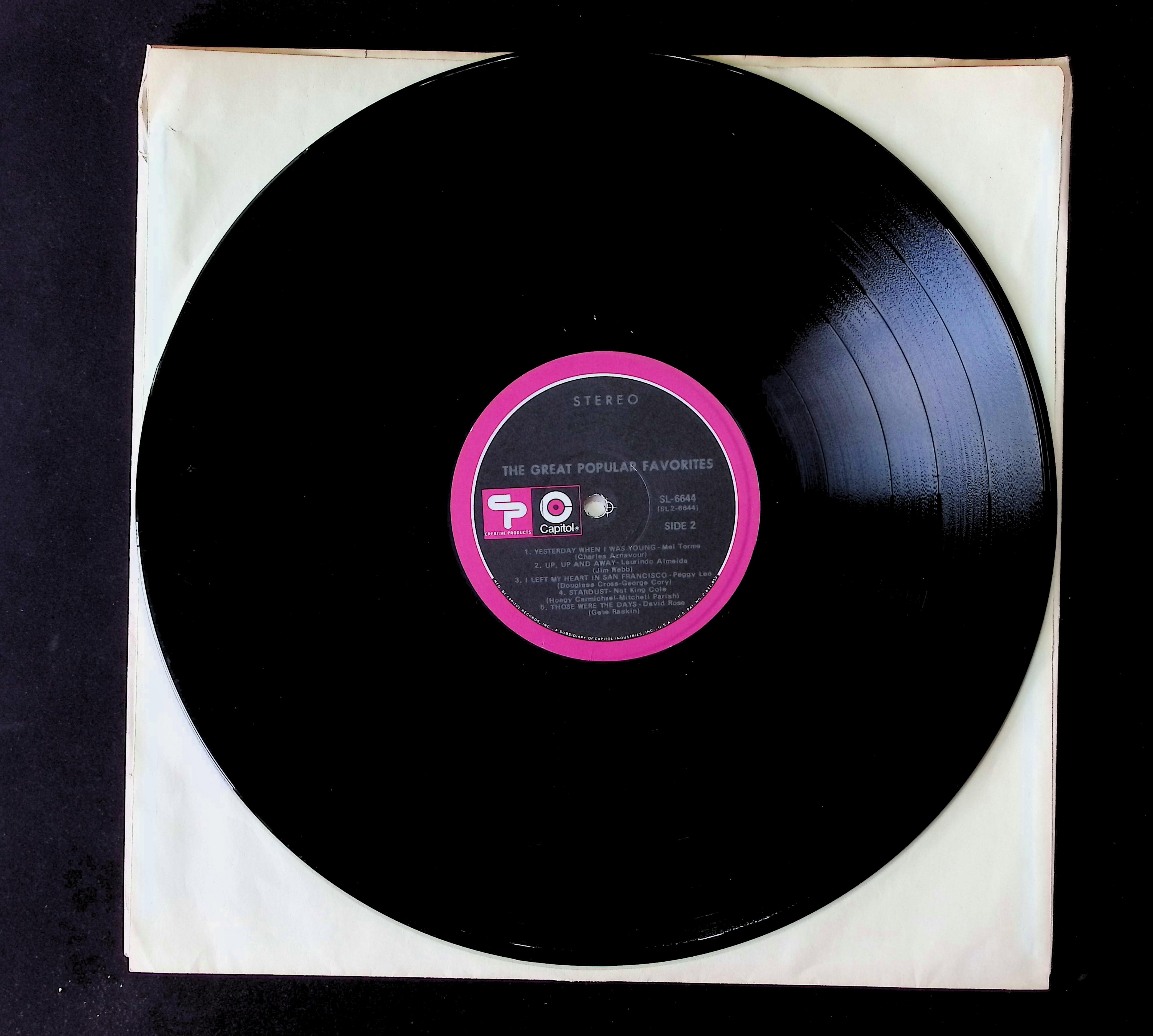 Various The Great Popular Favorites 12" LP 1969 SL-6644 Pop — image 3