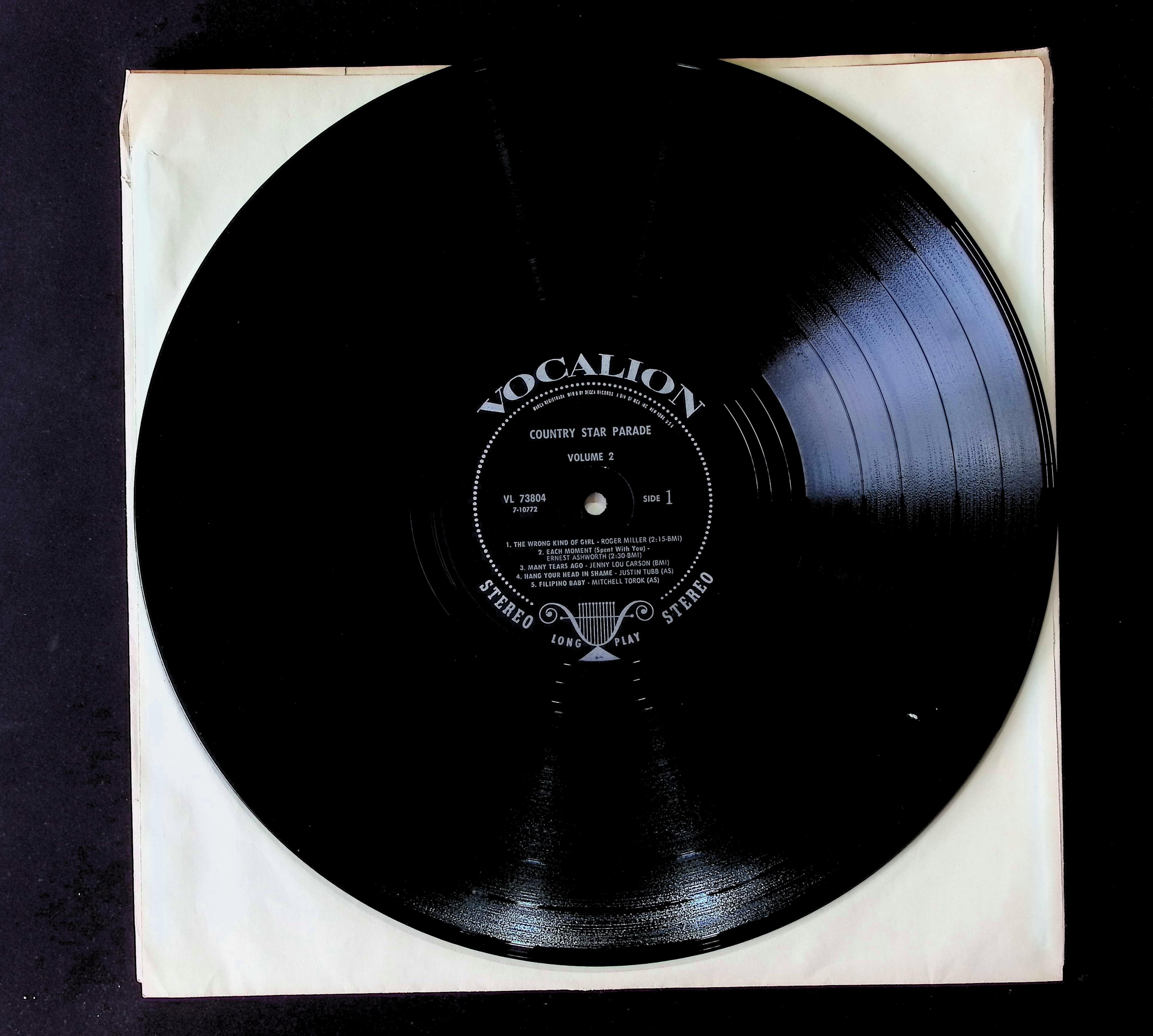 Various Country Star Parade Volume 2 12" LP 0 Vocalion (2) VL 73804 Folk, World, & Country — image 3
