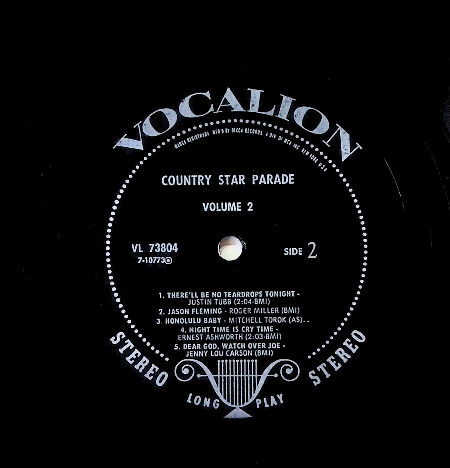 Various Country Star Parade Volume 2 12" LP 0 Vocalion (2) VL 73804 Folk, World, & Country — image 4