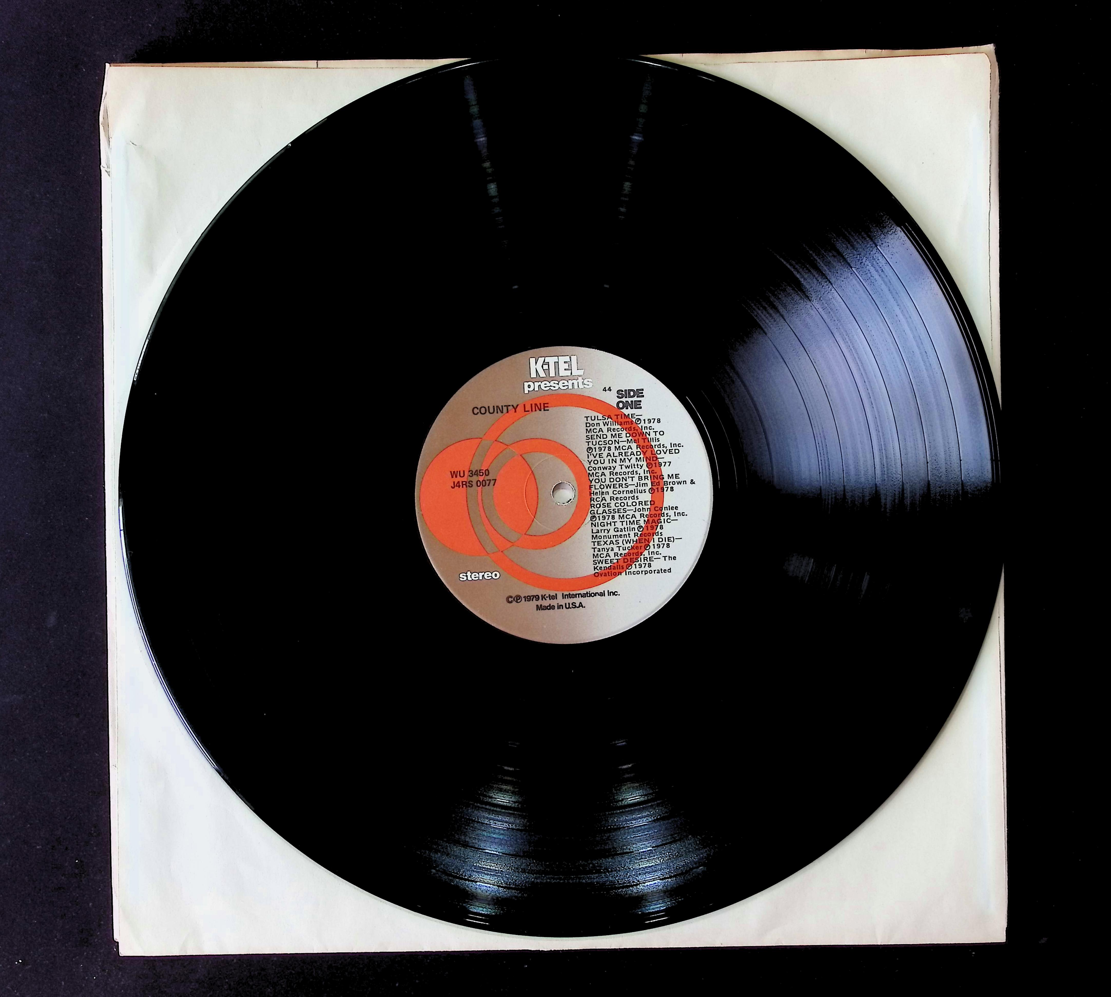 Various County Line (Cross Over To Country Original Hits & Stars) 12" LP 1979 WU 3450 Folk, World, & Country — image 5
