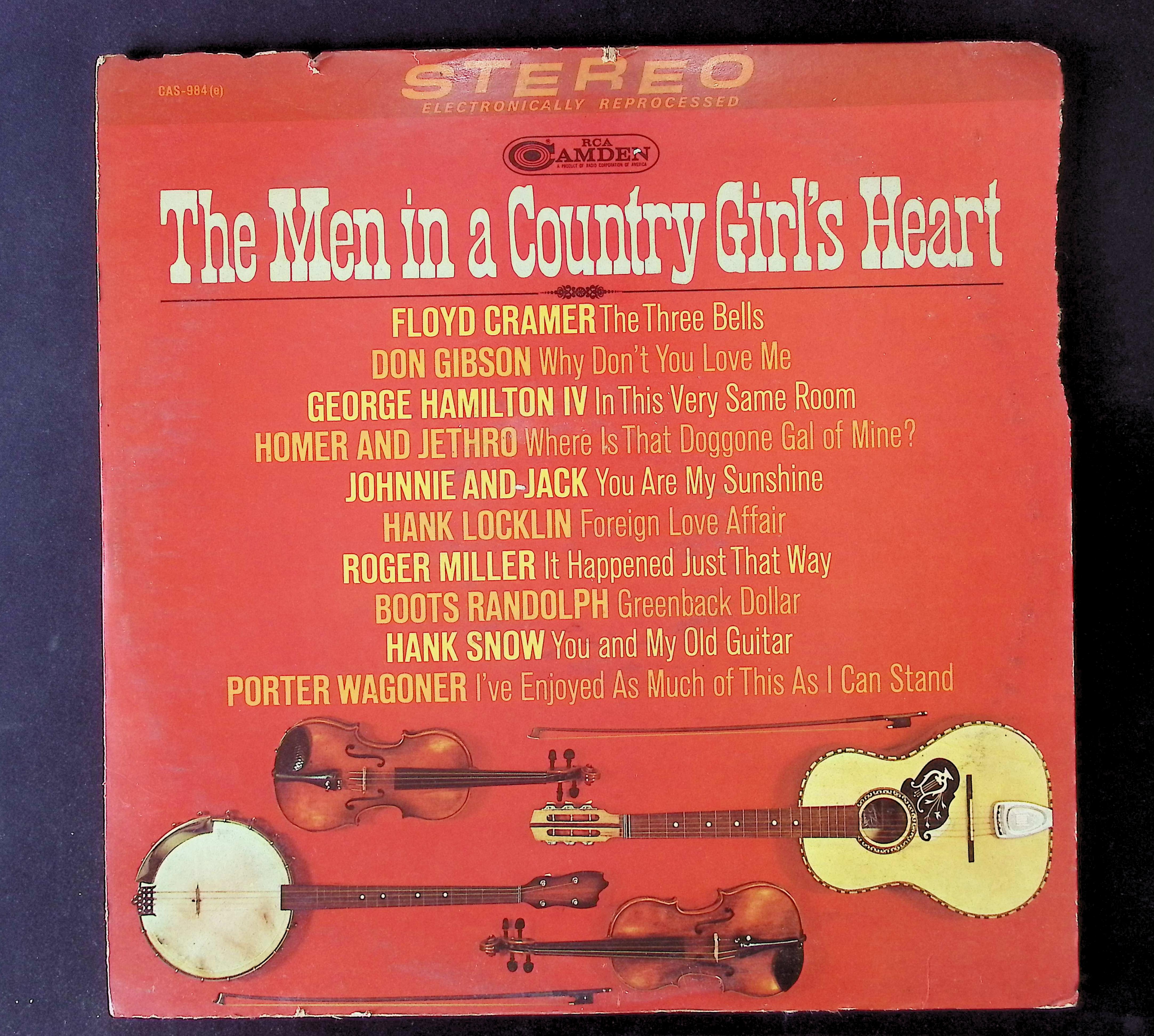 Various The Men In A Country Girl's Heart 12" LP 0 CAS-984 Folk, World, & Country