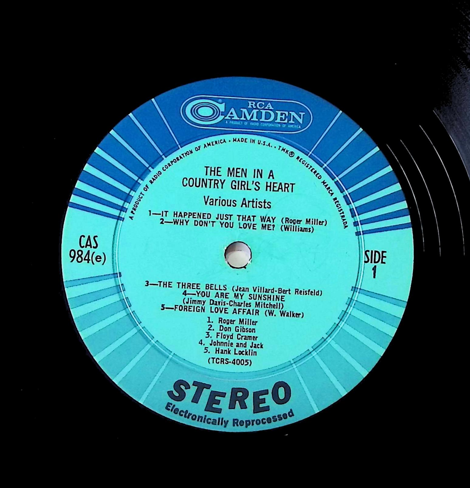 Various The Men In A Country Girl's Heart 12" LP 0 CAS-984 Folk, World, & Country — image 4