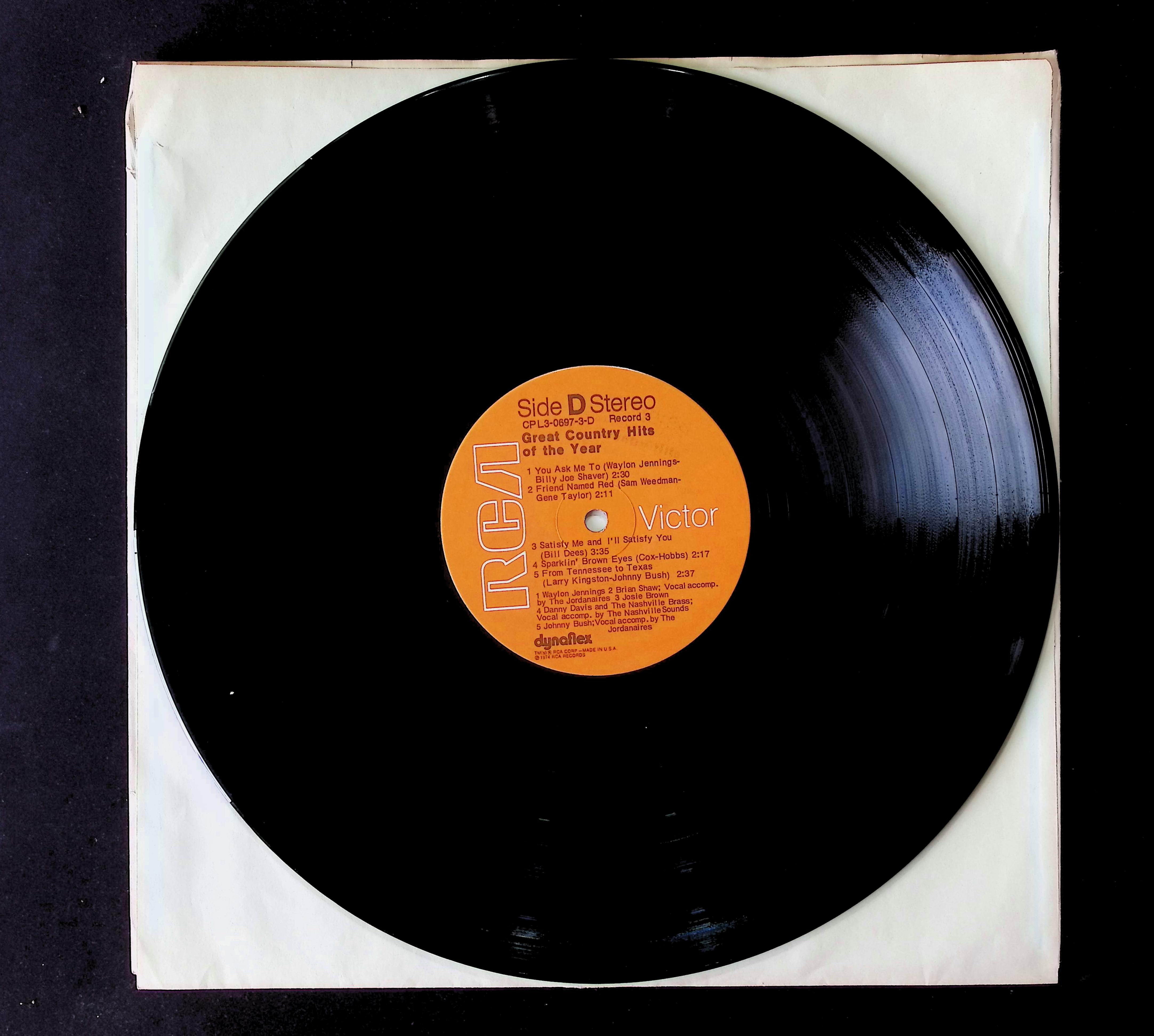 Various - Great Country Hits Of The Year 12" LP 1974 CPL3-0697 Folk, World, & Country — image 3