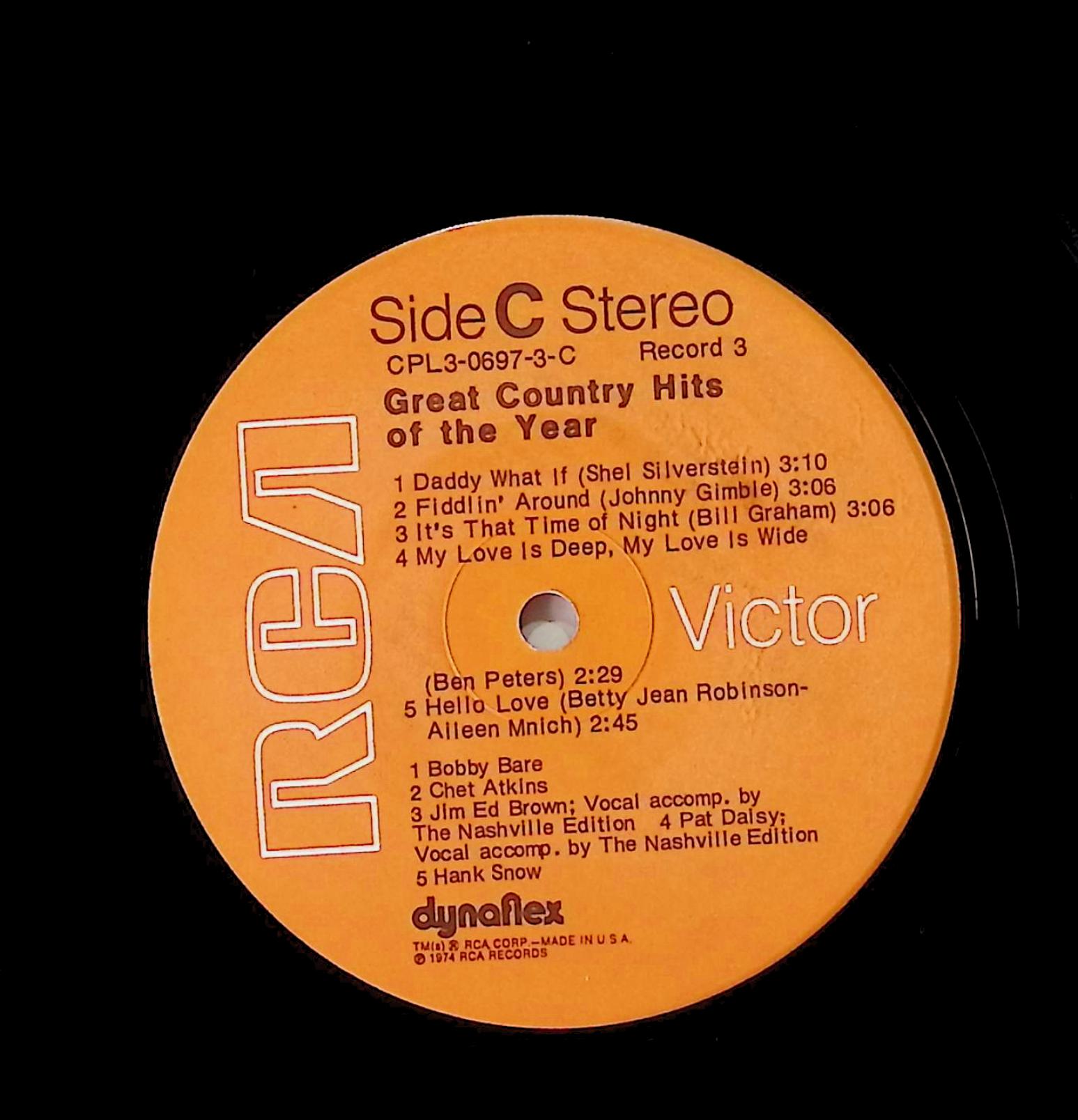 Various - Great Country Hits Of The Year 12" LP 1974 CPL3-0697 Folk, World, & Country — image 4