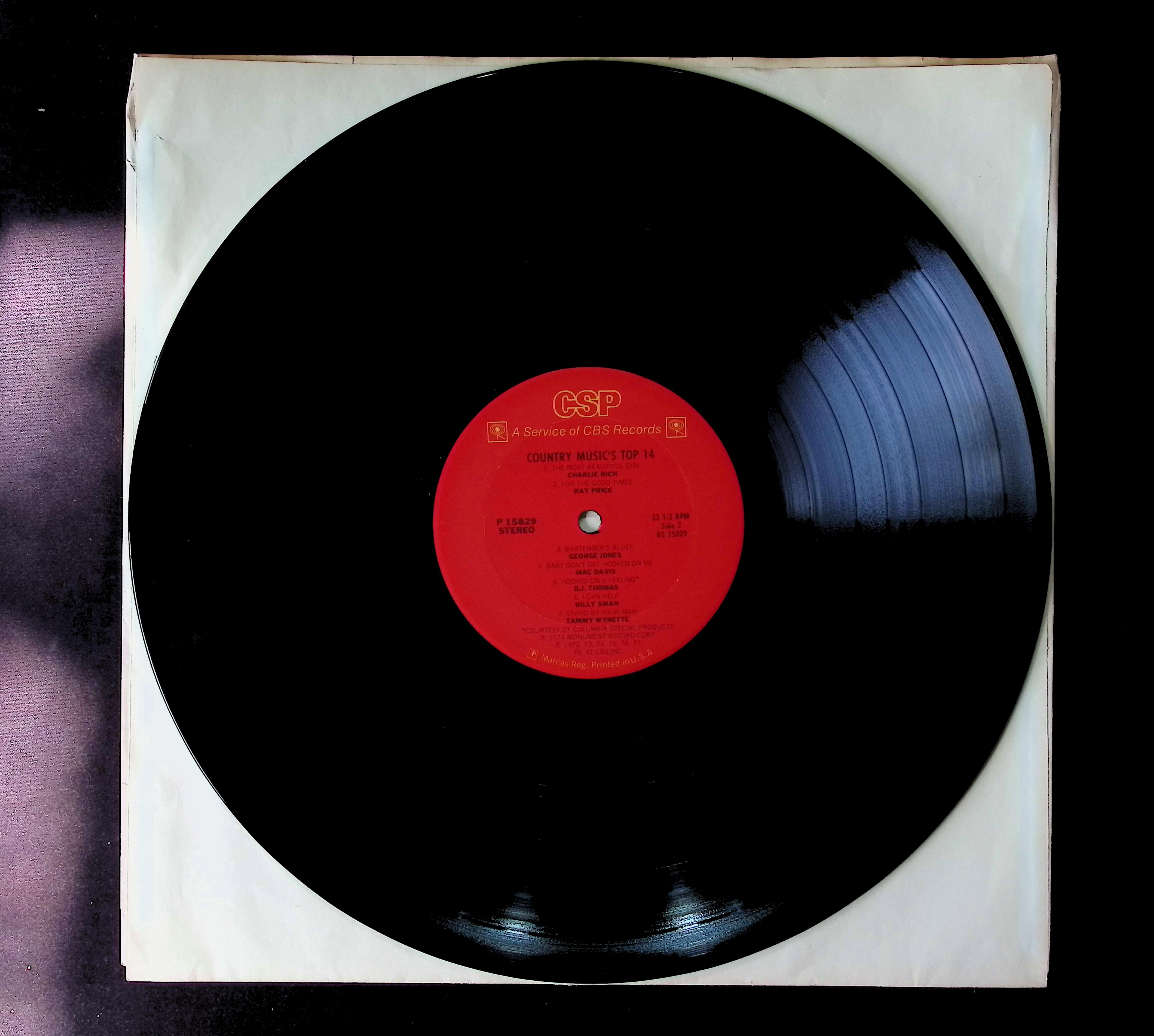 Various Country Music's Top 14 12" LP 1981 P 15829 Folk, World, & Country — image 3