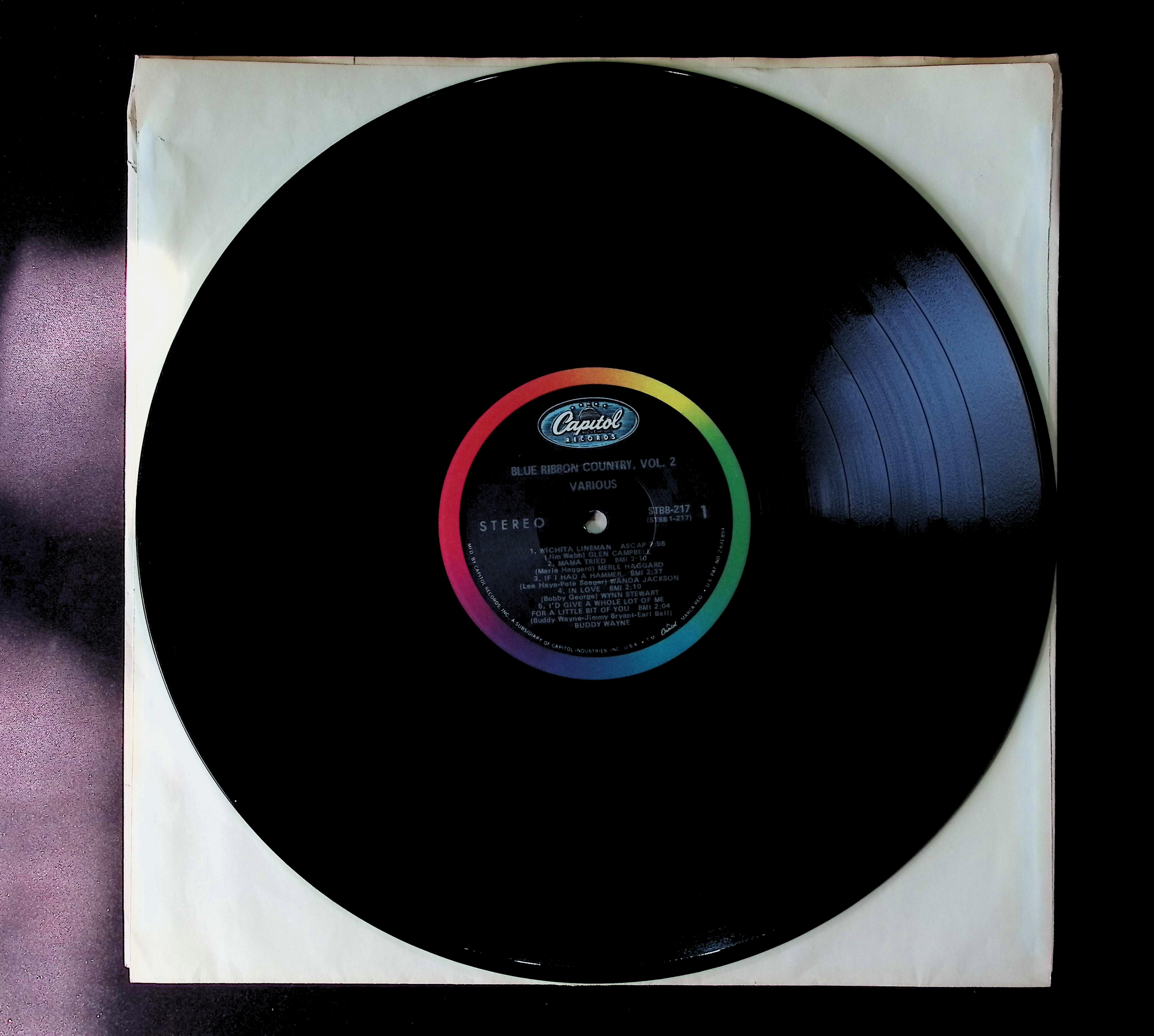 Various Blue Ribbon Country, Vol. II 12" LP 1969 STBB-217 Folk, World, & Country — image 3