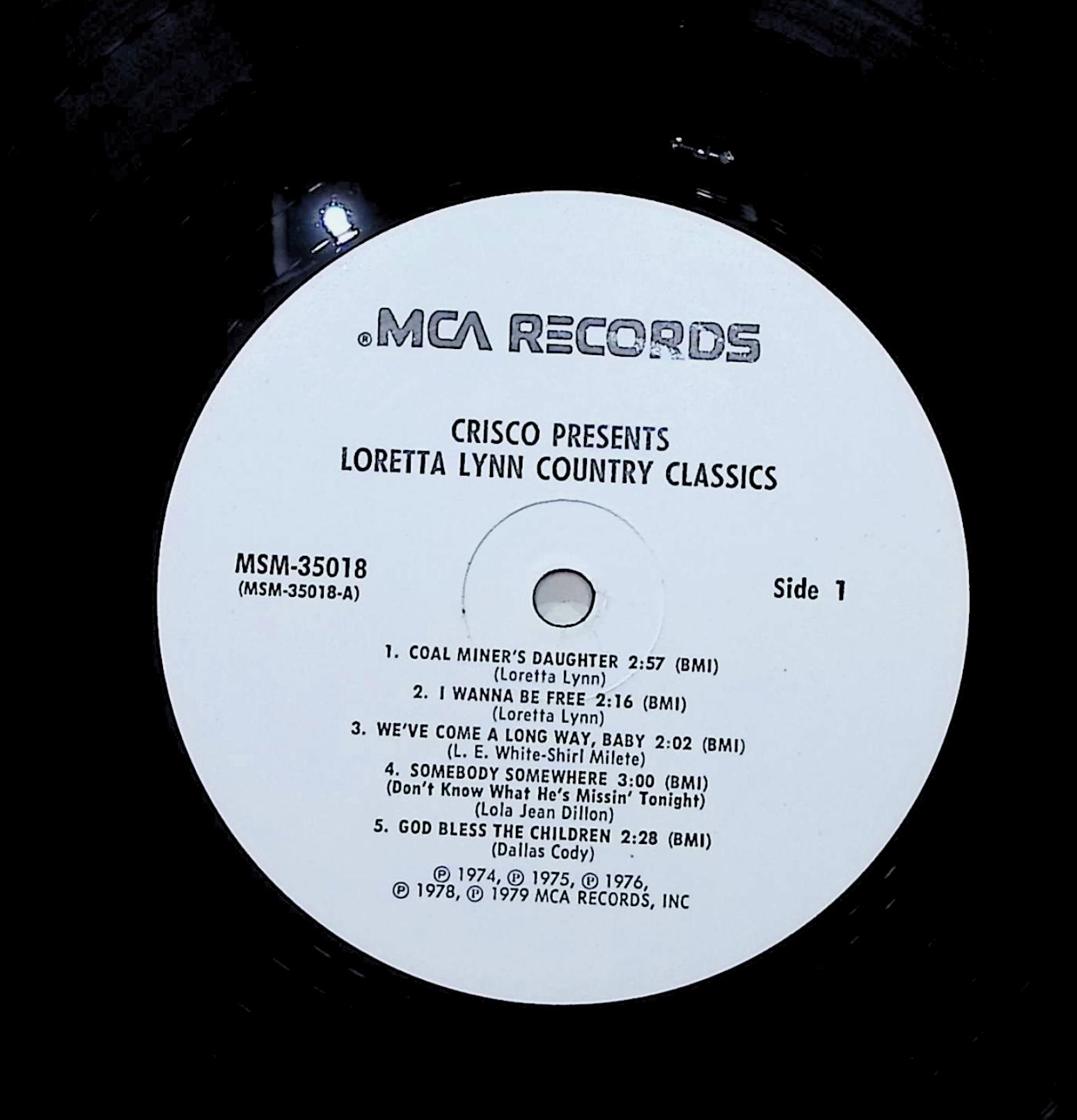Loretta Lynn Crisco Presents Loretta Lynn's Country Classics 12" LP 1979 MSM-35018 Folk, World, & Country — image 4
