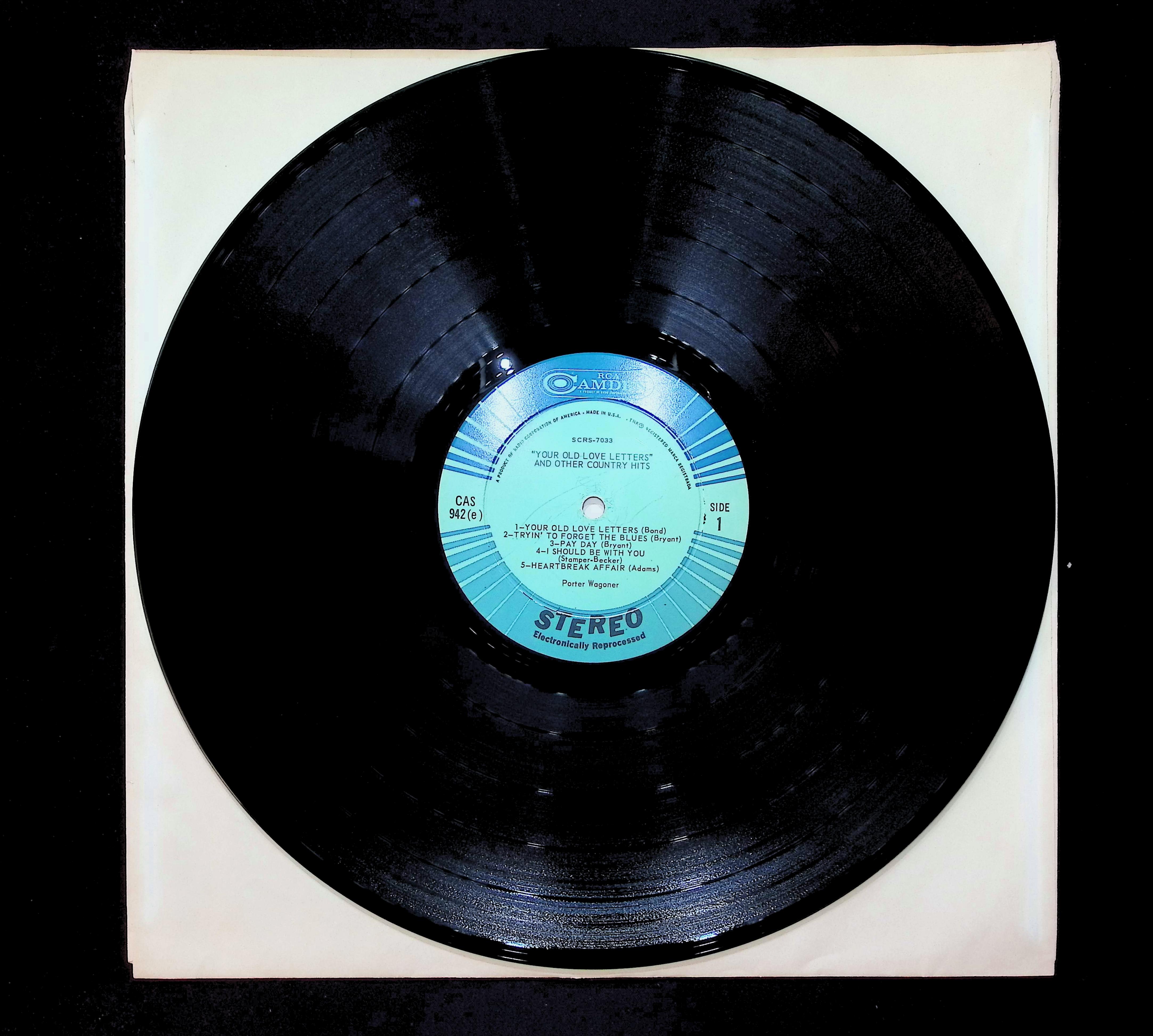 Porter Wagoner Your Old Love Letters And Other Country Hits 12" LP 1966 CAS-942(e) Folk, World, & Country — image 3