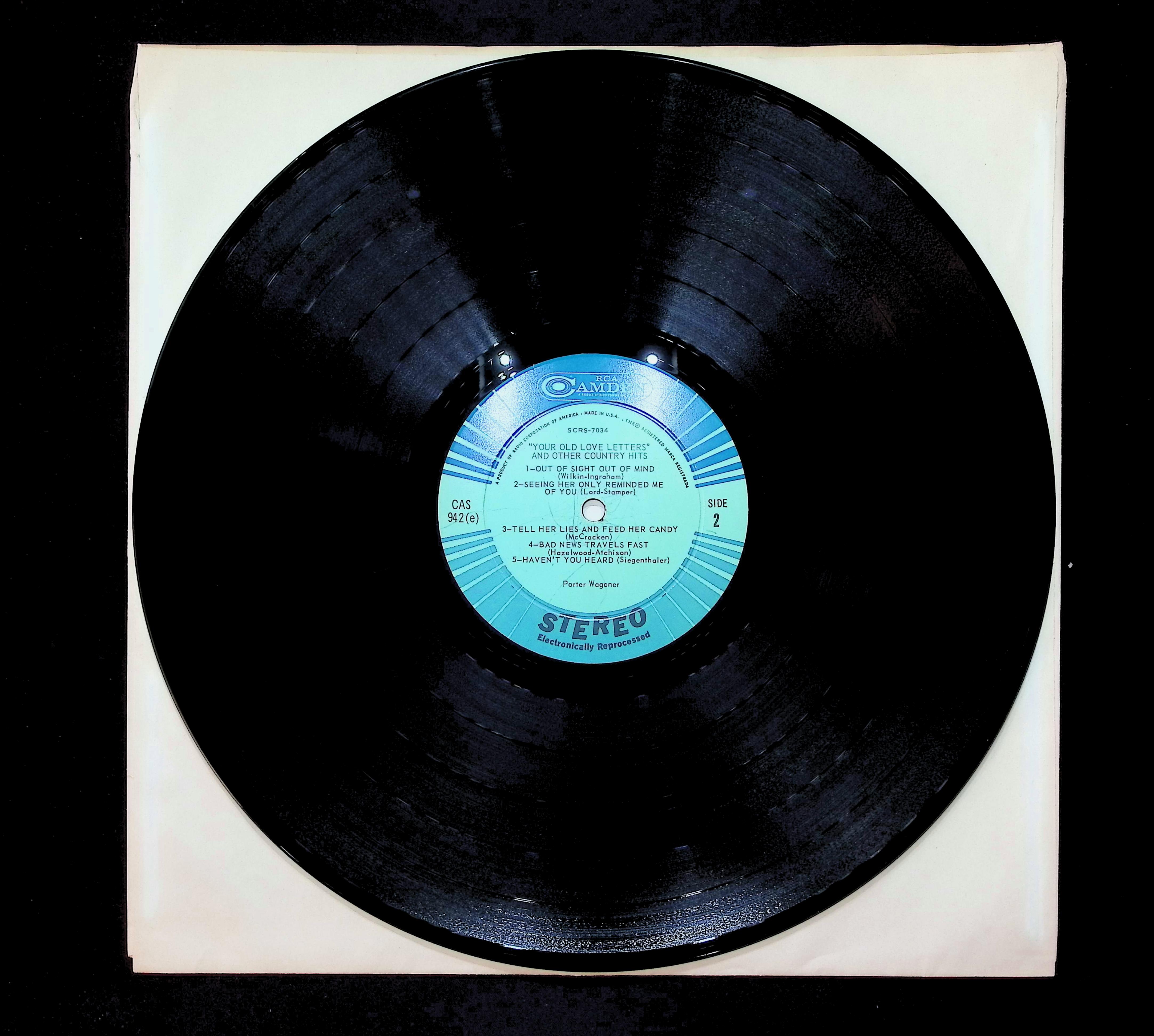 Porter Wagoner Your Old Love Letters And Other Country Hits 12" LP 1966 CAS-942(e) Folk, World, & Country — image 5