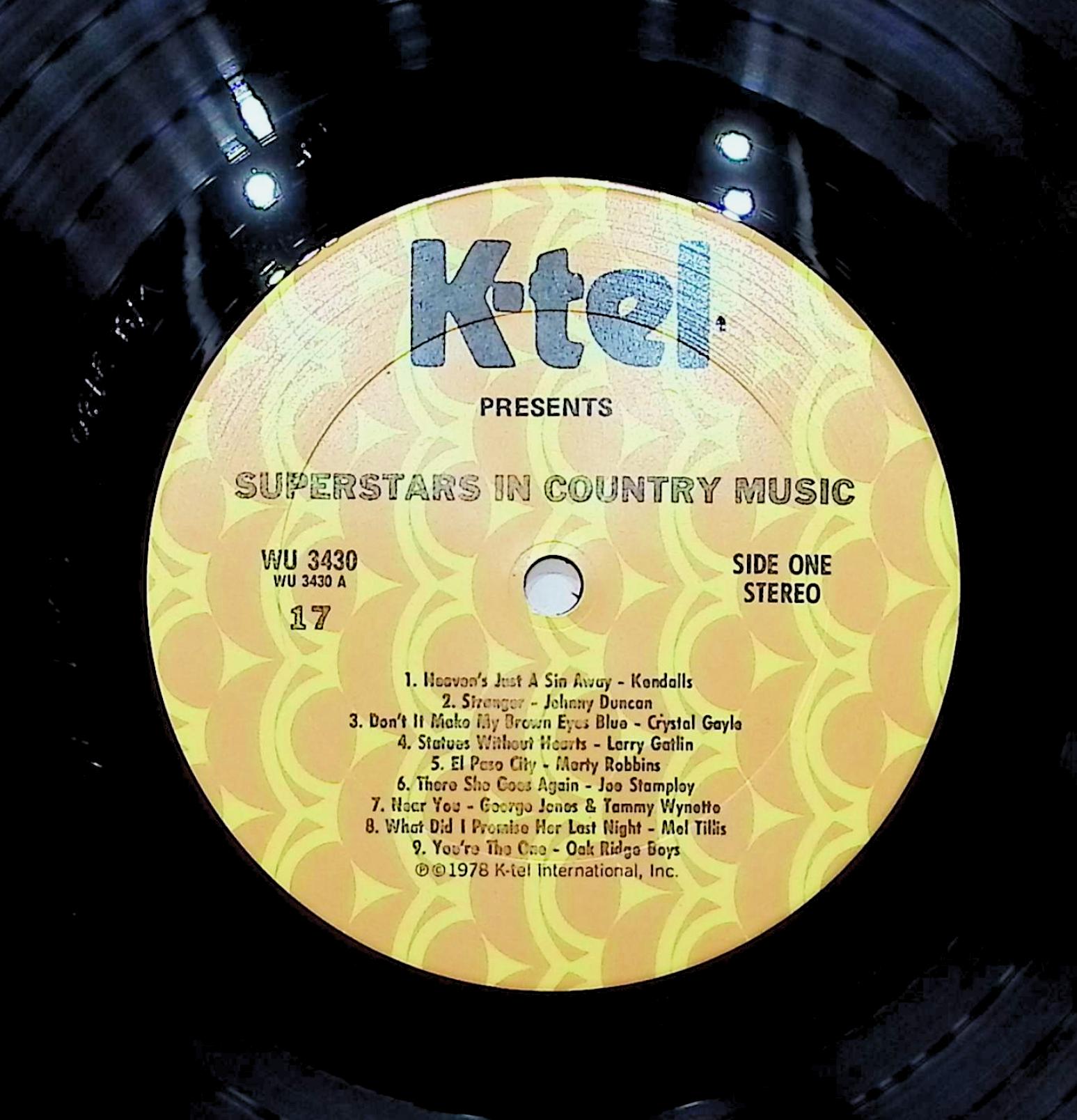 Various SuperStars In Country Music 12" LP 1978 WU 3430 Folk, World, & Country — image 2