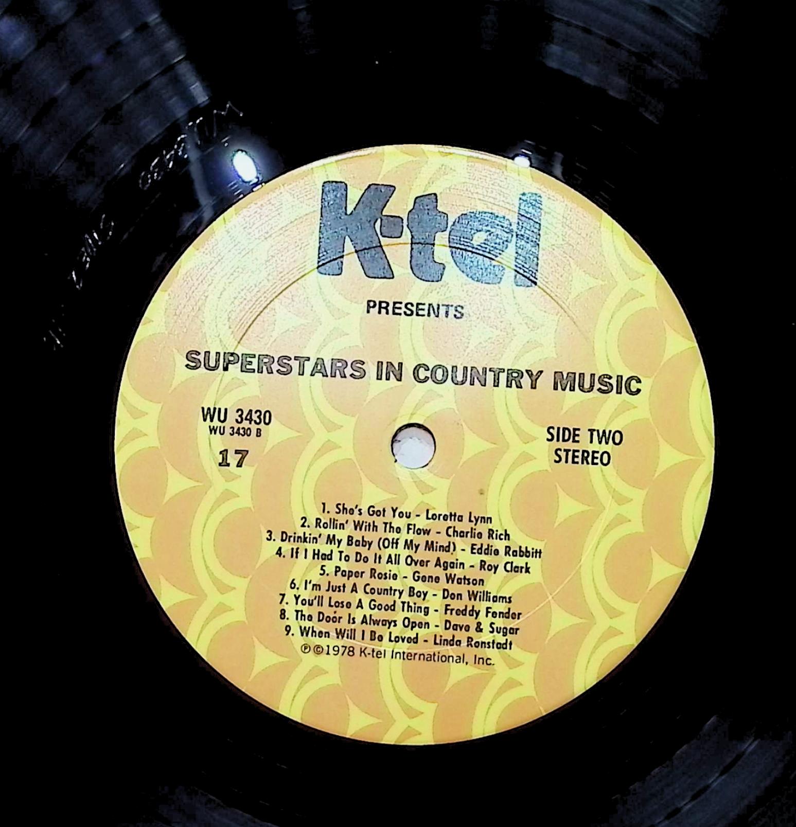 Various SuperStars In Country Music 12" LP 1978 WU 3430 Folk, World, & Country — image 4