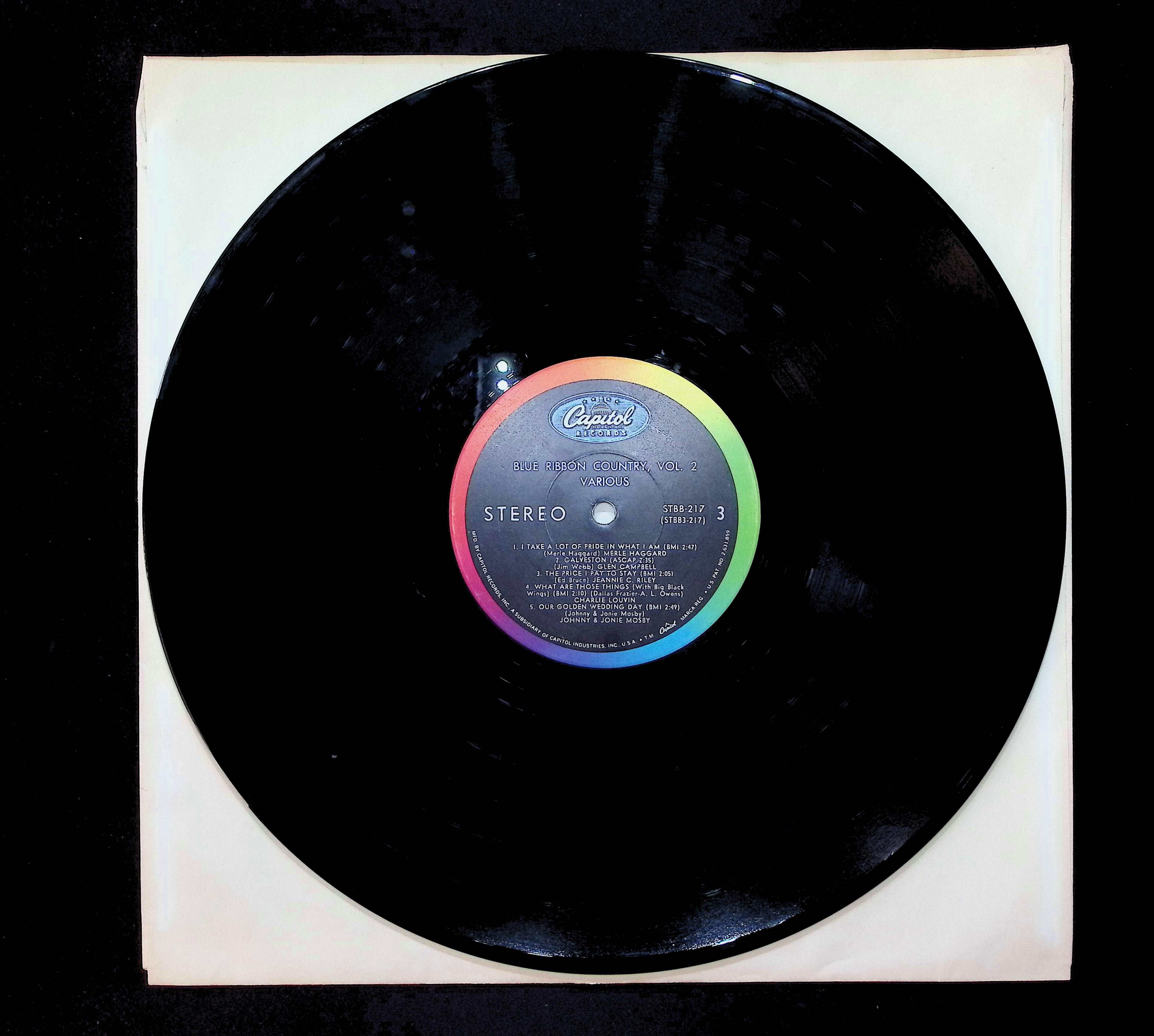 Various Blue Ribbon Country, Vol. II 12" LP 1969 STBB-217 Folk, World, & Country — image 3