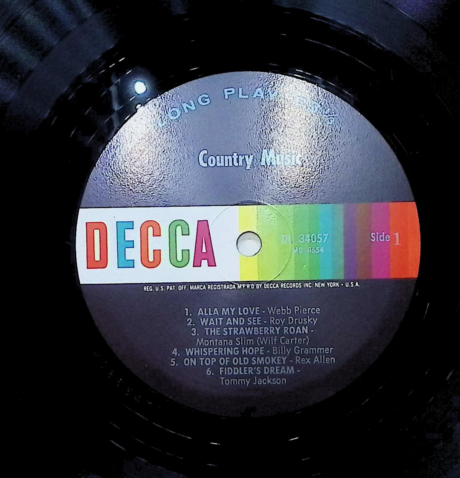 Various Country Music Time 12" LP 0 DL 34057 Folk, World, & Country — image 2