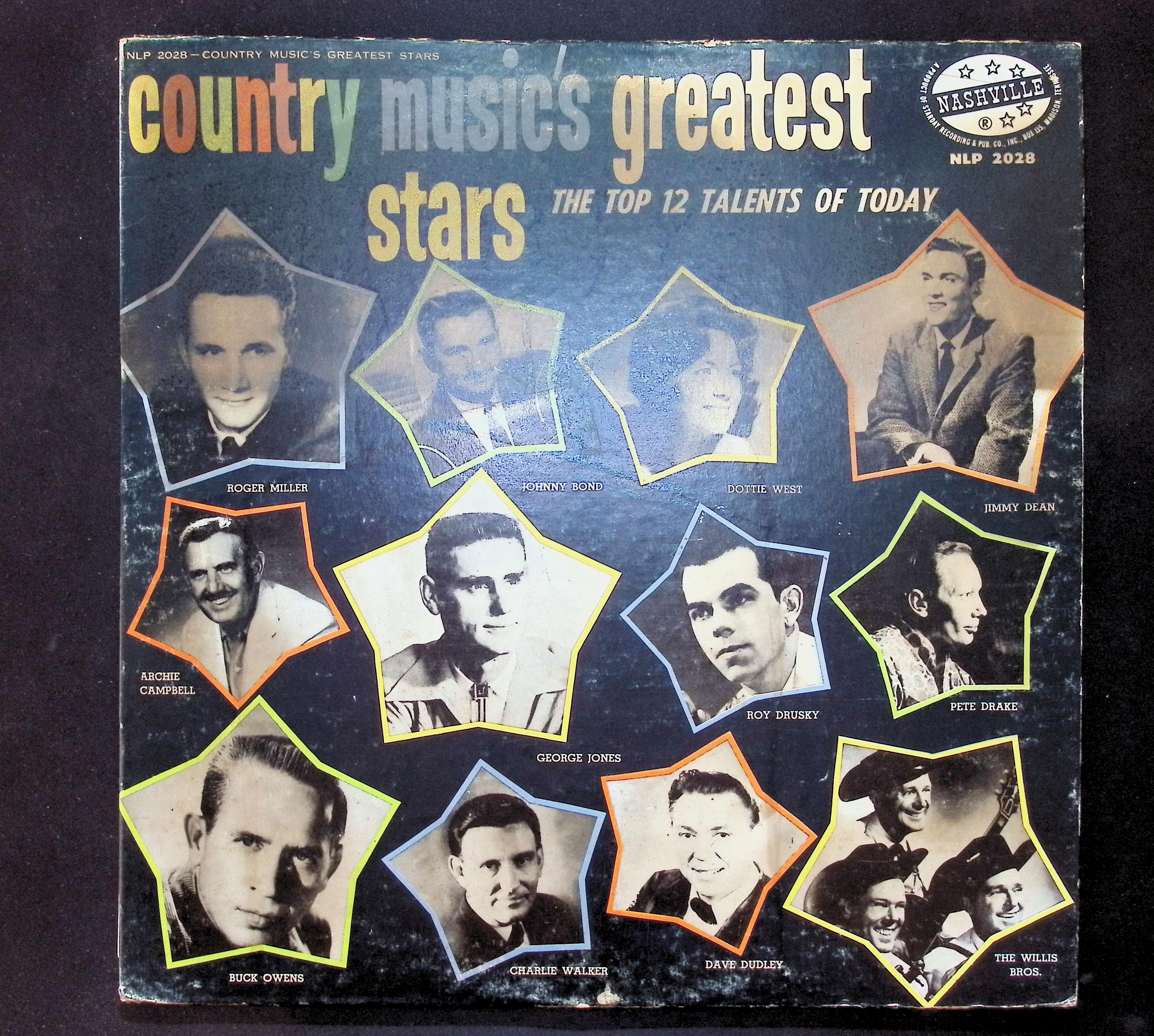 Various Country Music's Greatest Stars 12" LP 1966 NLP 2028 Folk, World, & Country