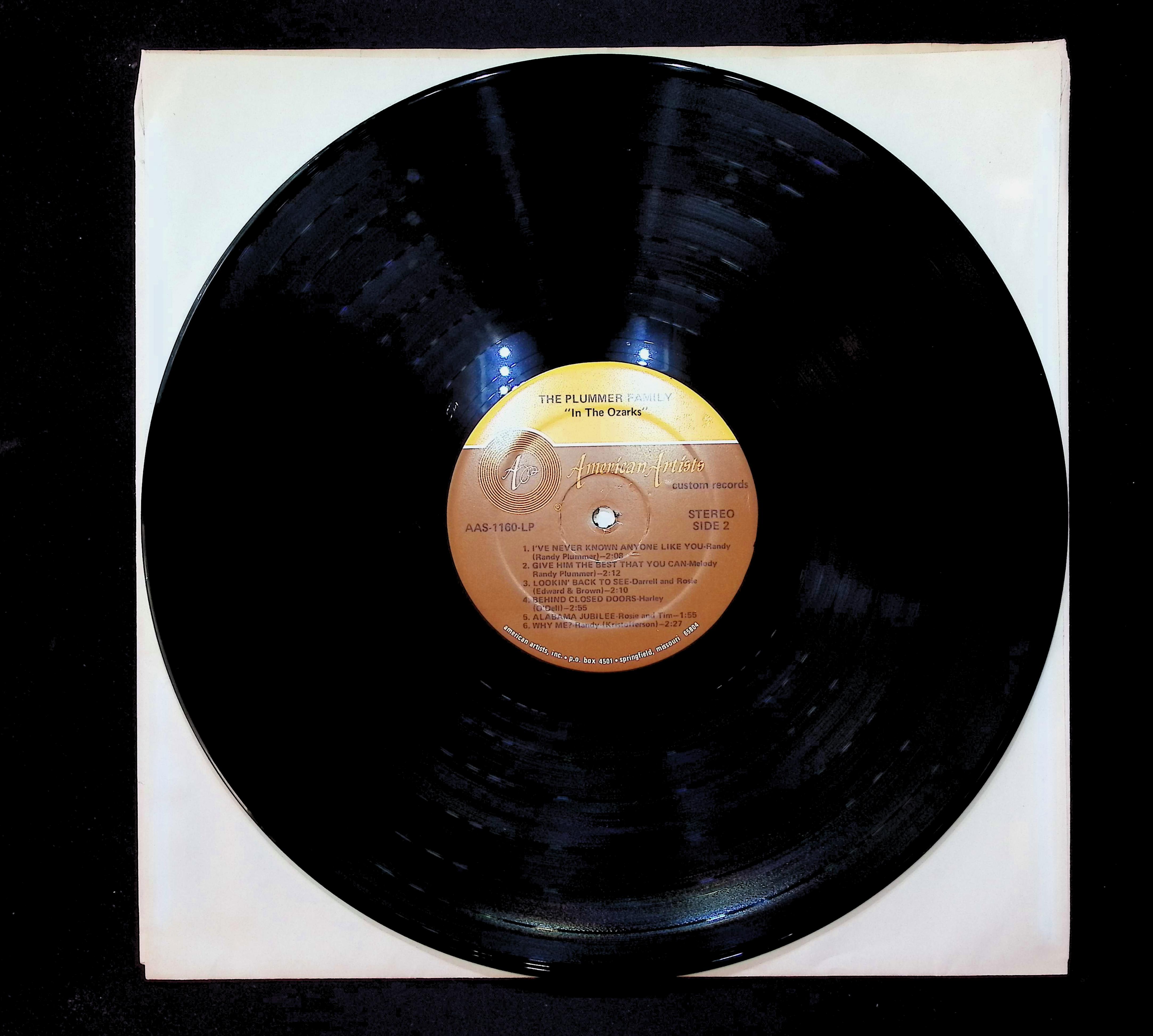 The Plummer Family Country Music Show In The Ozarks 12" LP 1975 AAS-1160-LP Blues — image 3