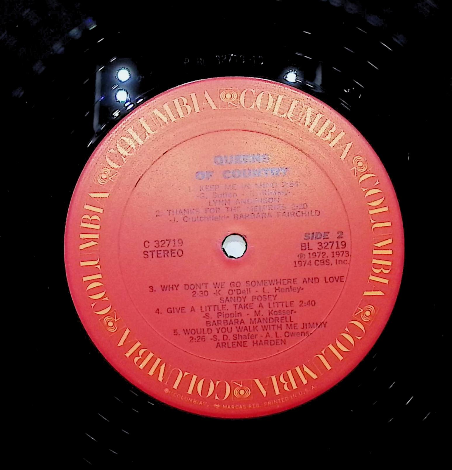 Various Queens Of Country 12" LP 1974 C 32719 Folk, World, & Country — image 2