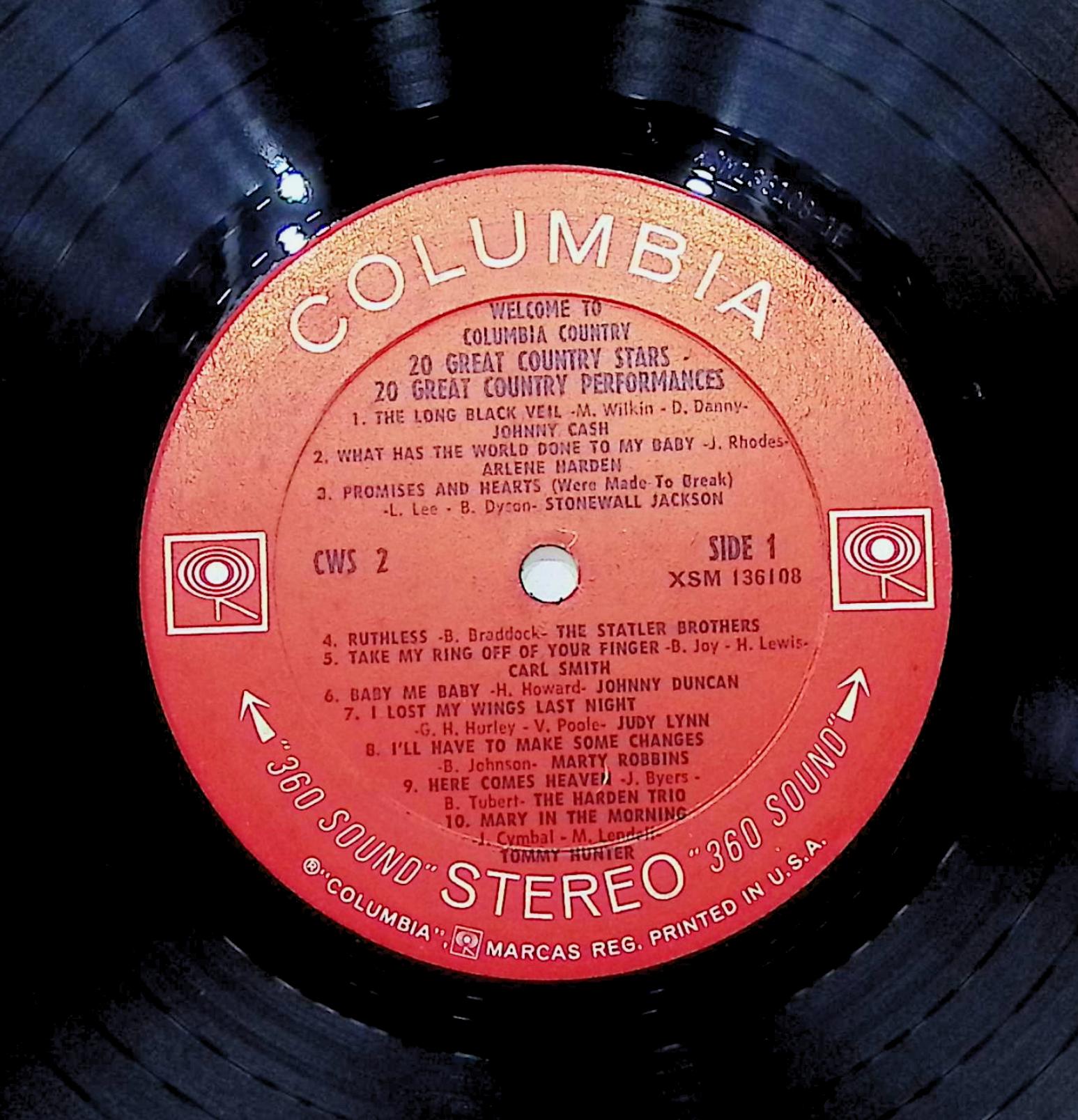 Various Welcome To Columbia Country 12" LP 1967 CWS-2 Folk, World, & Country — image 2