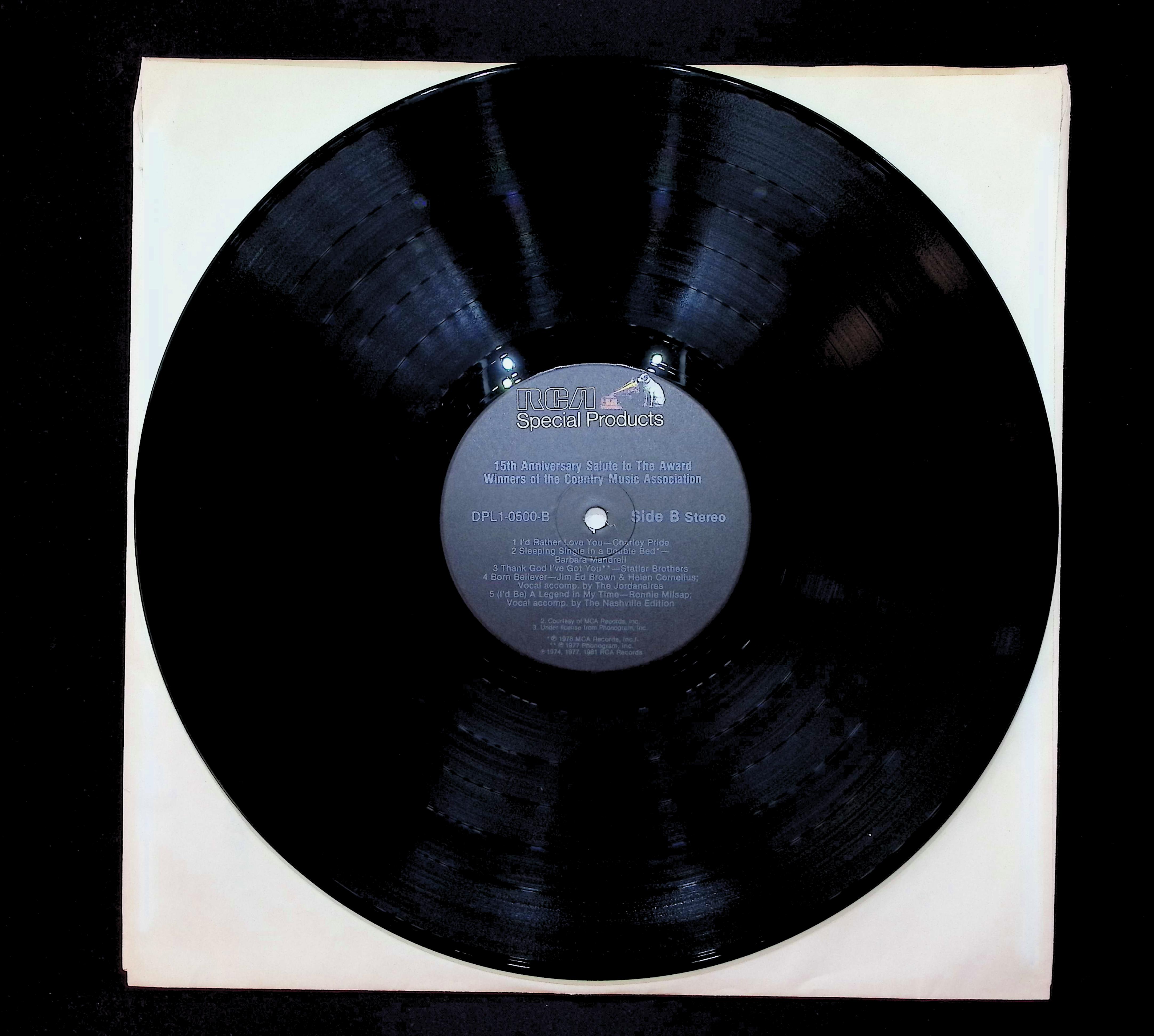 Various 15th Anniversary Salute To The Award Winners Of The Country Music Association 12" LP 1981 DPL1-0500 Folk, World, & Country — image 3