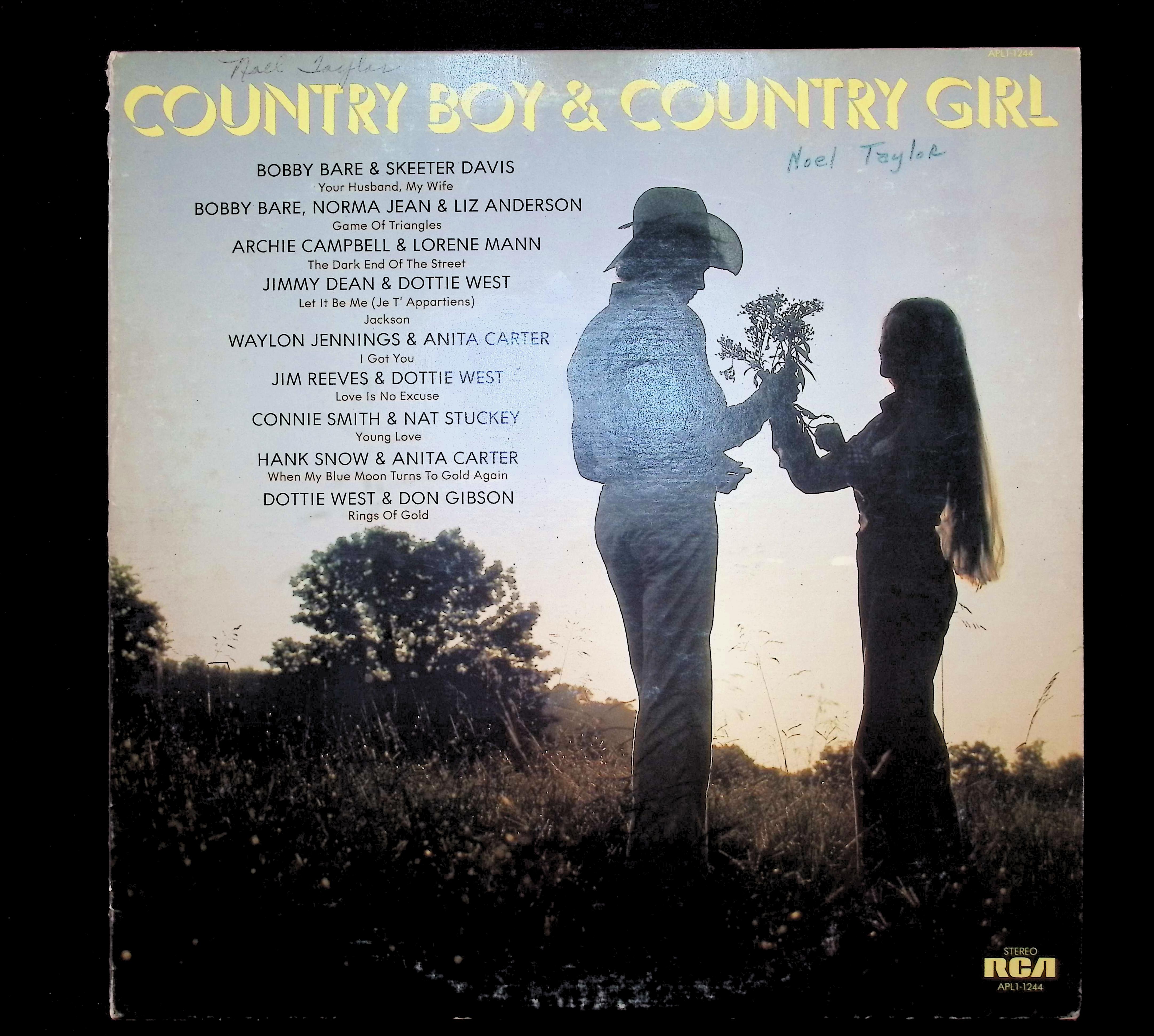 Various Country Boy And Country Girl 12" LP 1976 APL1-1244 Folk, World, & Country