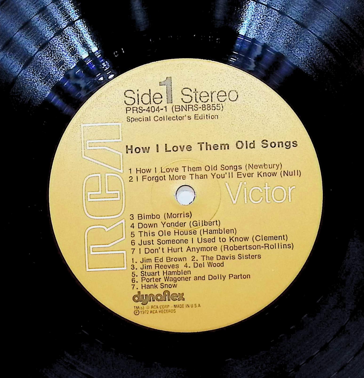 Various Them Old Country Songs 12" LP 1972 PRS 404 Folk, World, & Country — image 2