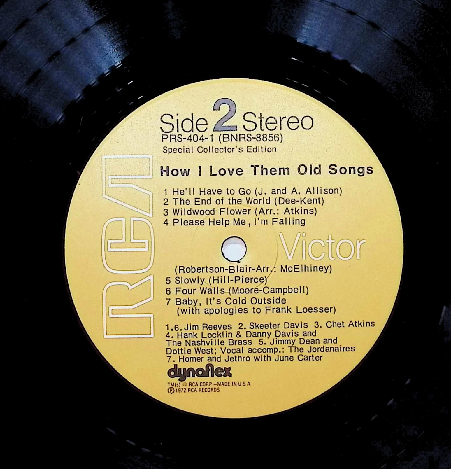 Various Them Old Country Songs 12" LP 1972 PRS 404 Folk, World, & Country — image 4