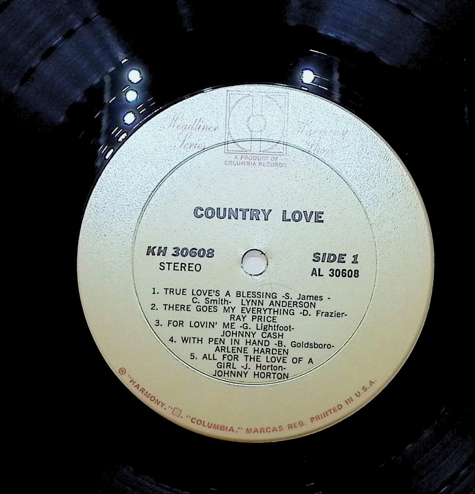 Various Country Love 12" LP 0 Harmony (4) KH 30608 Folk, World, & Country — image 2