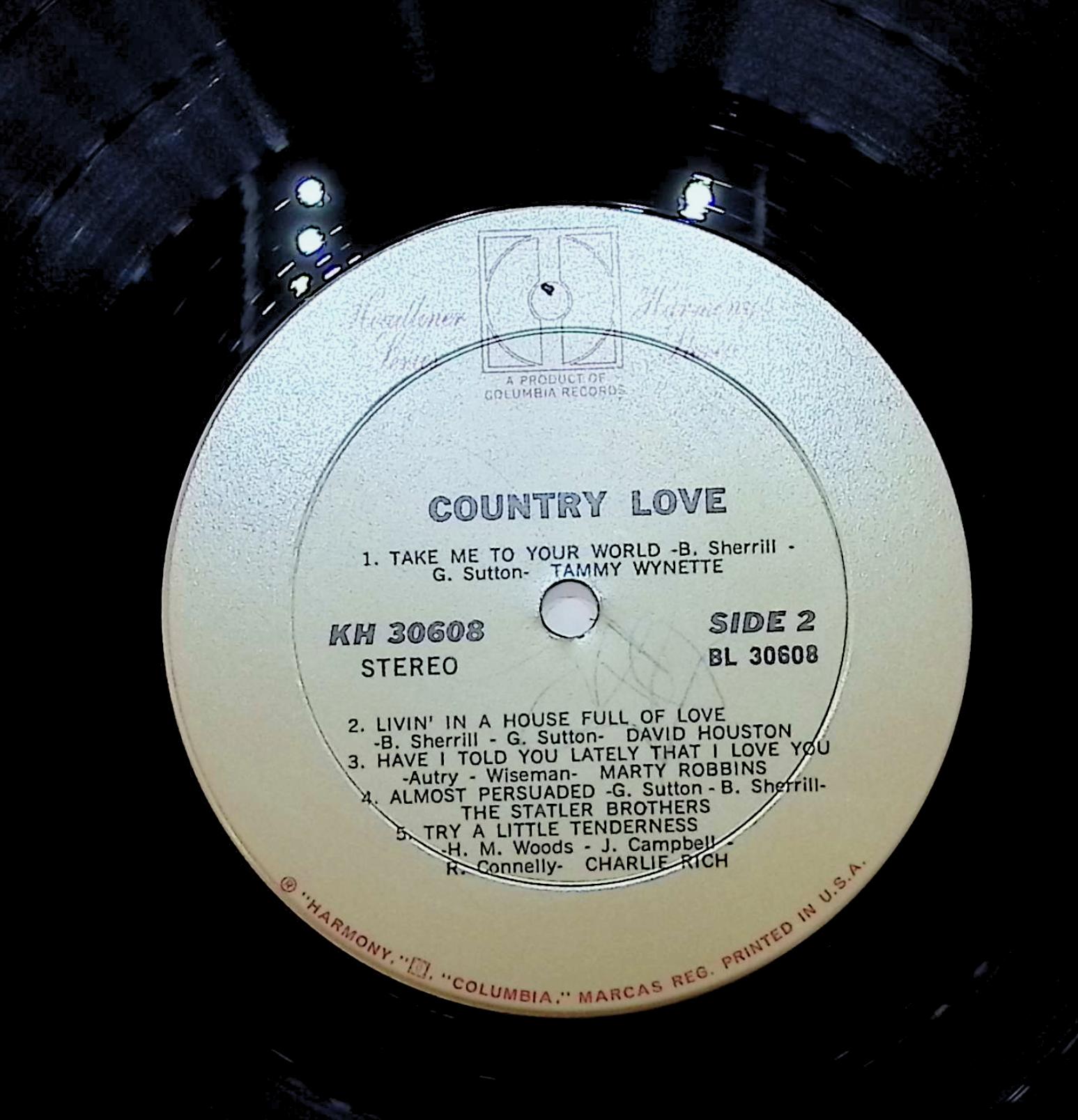 Various Country Love 12" LP 0 Harmony (4) KH 30608 Folk, World, & Country — image 4