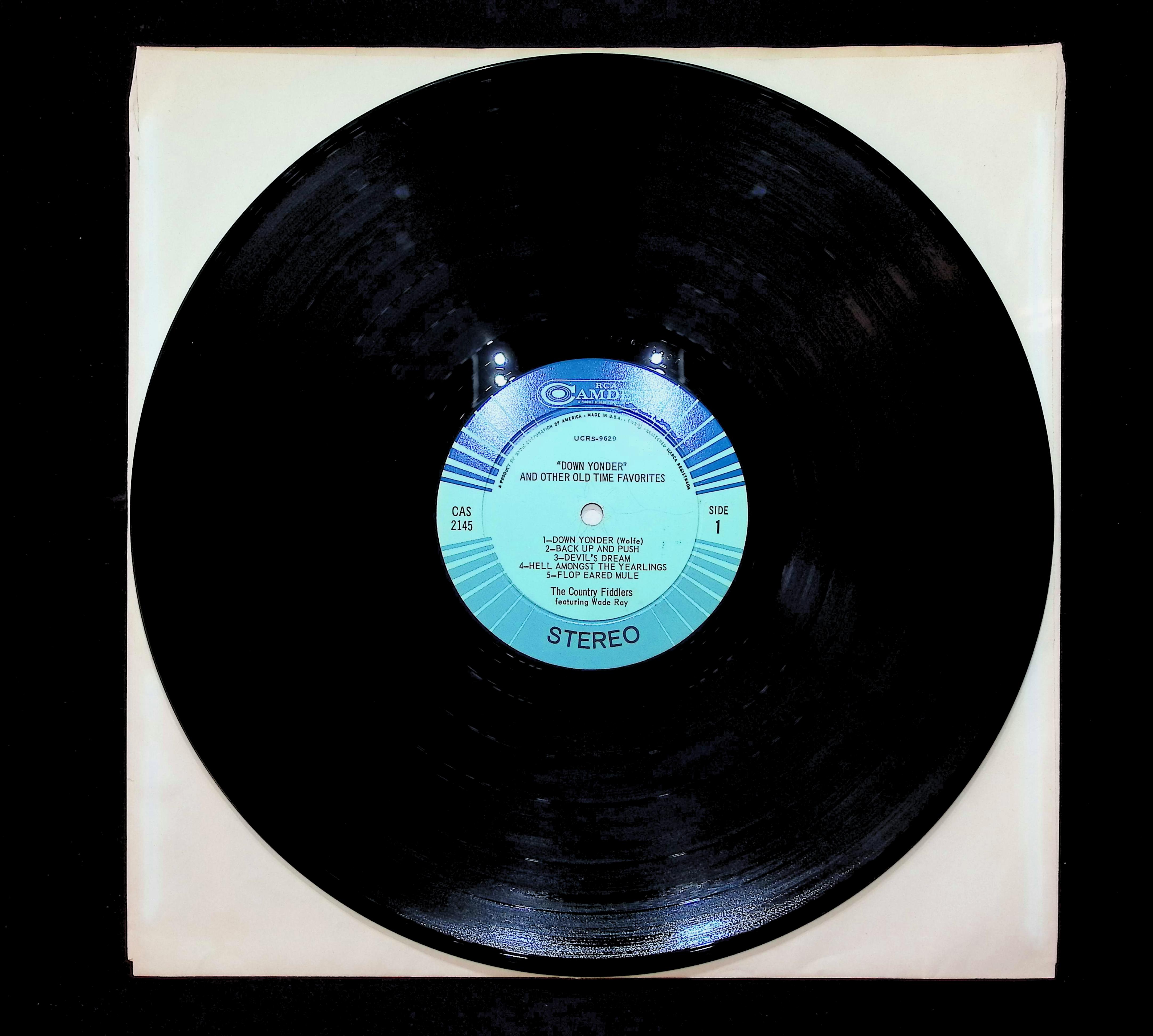 The Country Fiddlers Featuring Wade Ray Down Yonder And Other Old-Time Favorites 12" LP 1967 CAS-2145 Folk, World, & Country — image 3