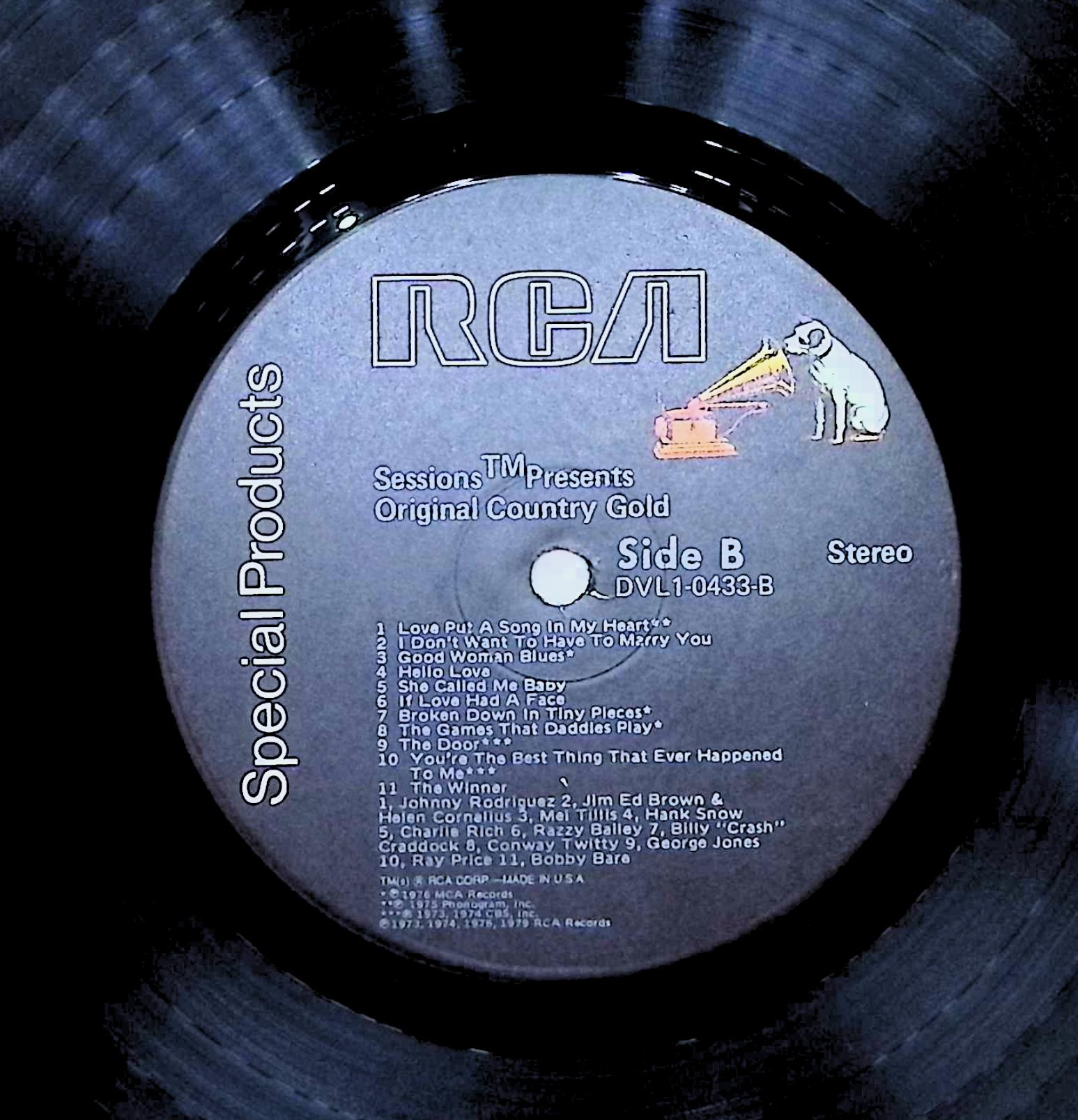 Various Original Country Gold 12" LP 1979 DVL1-0433 Folk, World, & Country — image 4