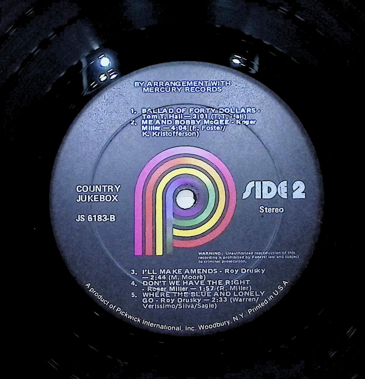 Various Country Jukebox 12" LP 1970s JS-6183 Folk, World, & Country — image 4