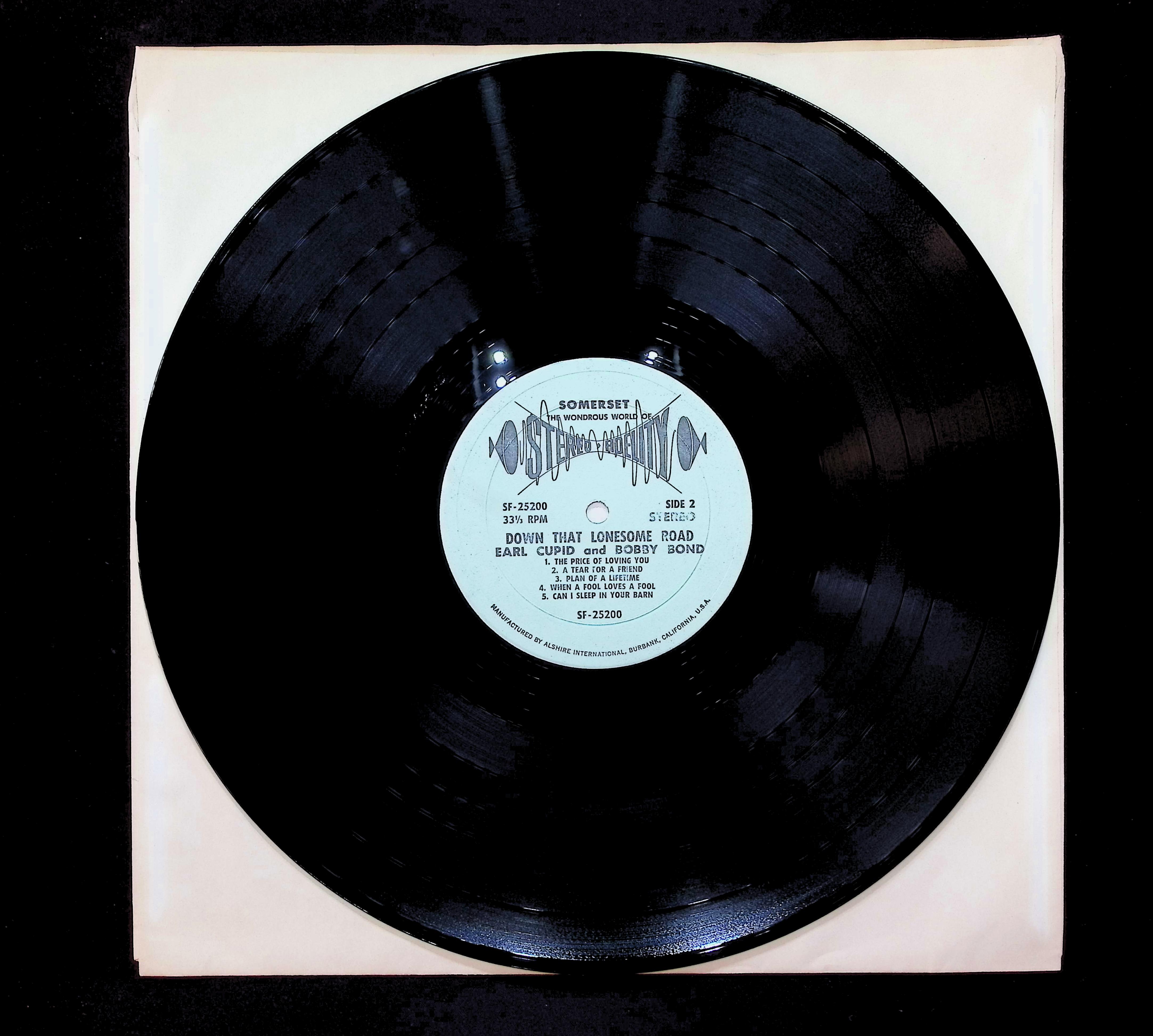 Earl Cupit And Bobby Bond A Country Boy Looks Down That Lonesome Road 12" LP 1967 SF-25200 Folk, World, & Country — image 3