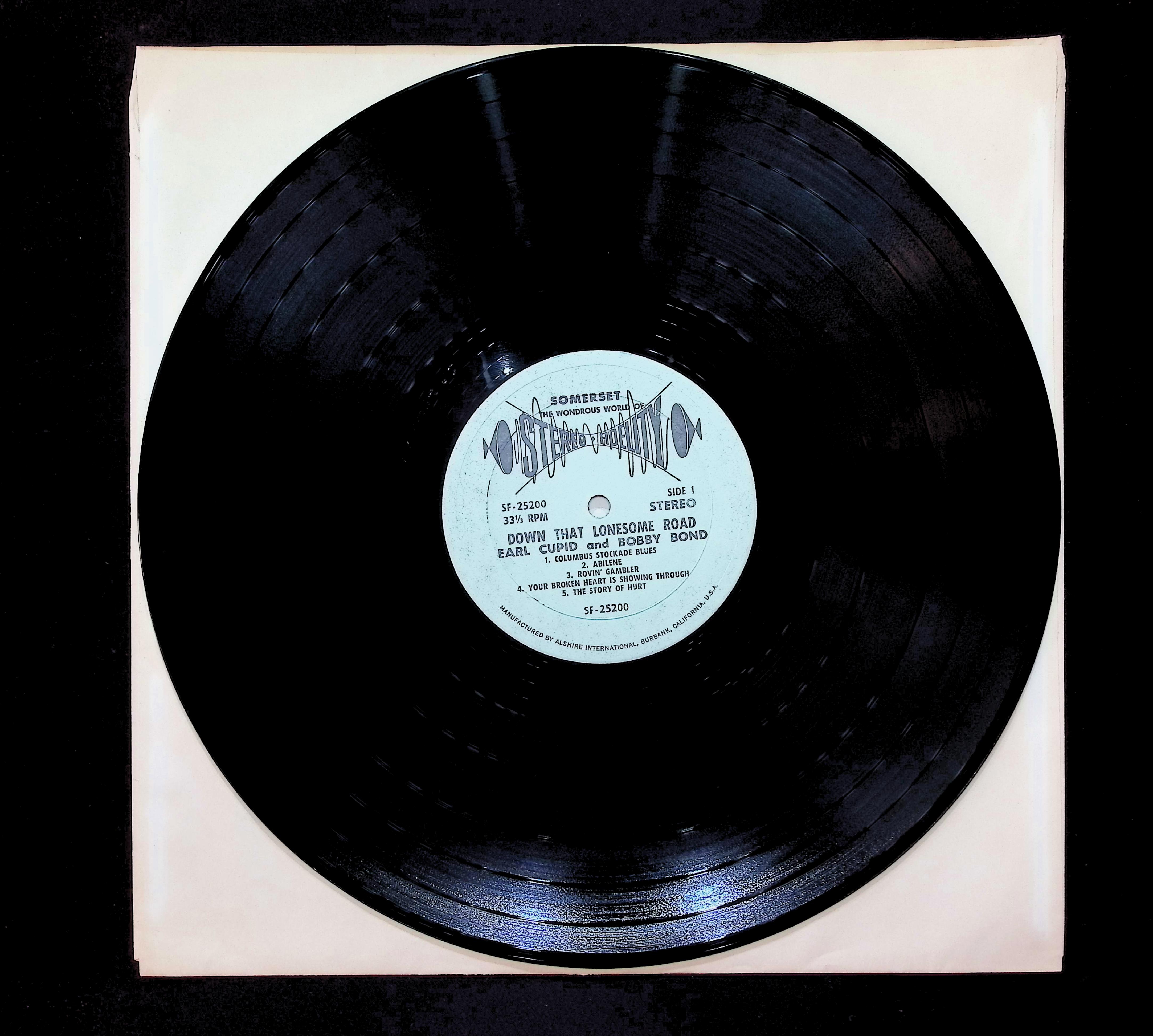Earl Cupit And Bobby Bond A Country Boy Looks Down That Lonesome Road 12" LP 1967 SF-25200 Folk, World, & Country — image 5